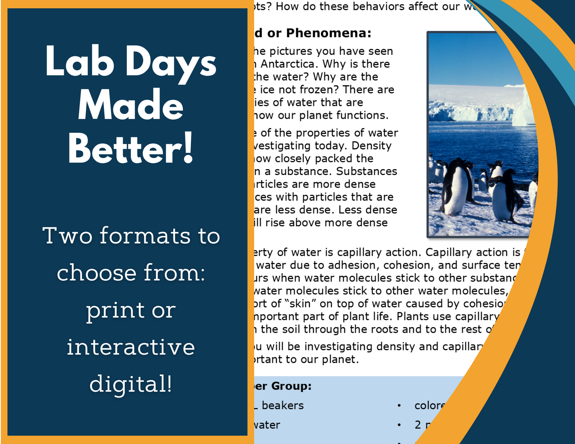 Properties of Water Digital Inquiry Lab - MS 6-8