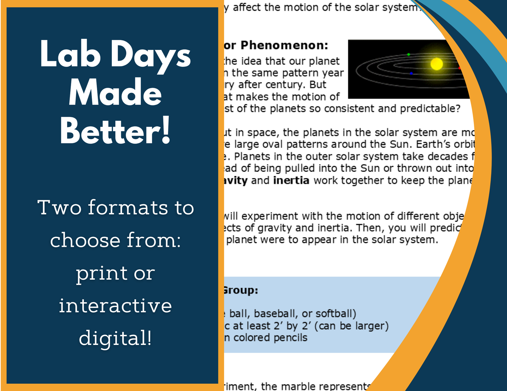 Gravity Digital Inquiry Lab &  - NGSS MS ESS1-2