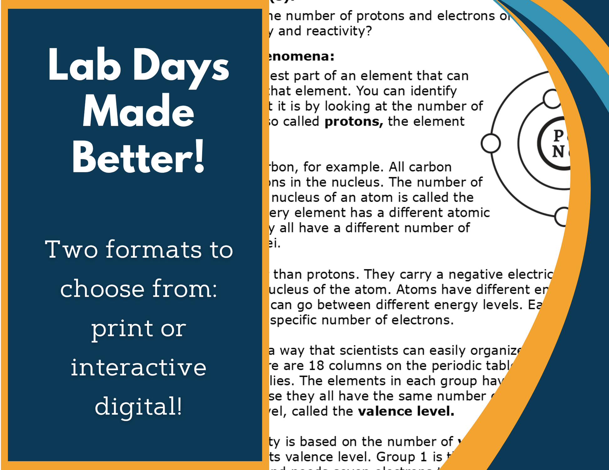 Periodic Table Arrangement Digital Inquiry Lab - MS 6-8