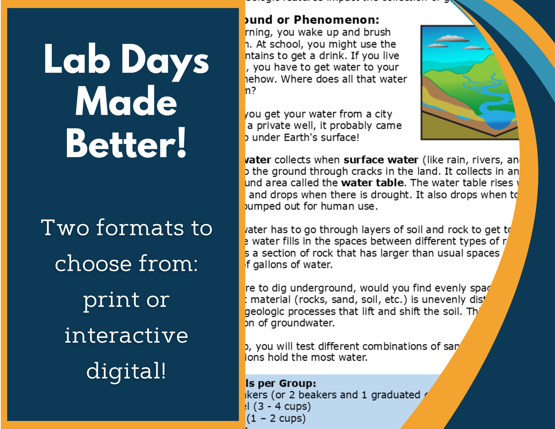 Groundwater Distribution Digital Inquiry Lab - NGSS MS ESS3-1