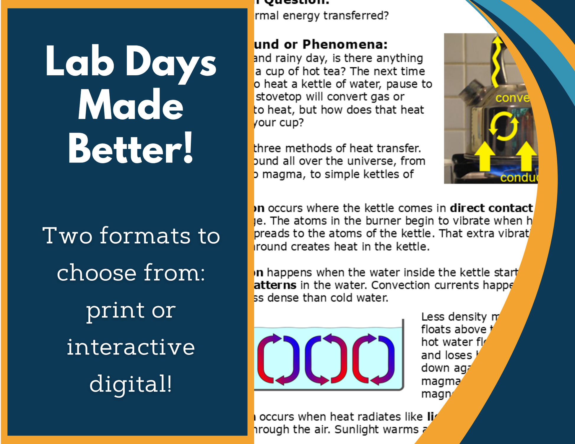 Conduction, Convection, Radiation Digital Inquiry Lab - MS 6-8