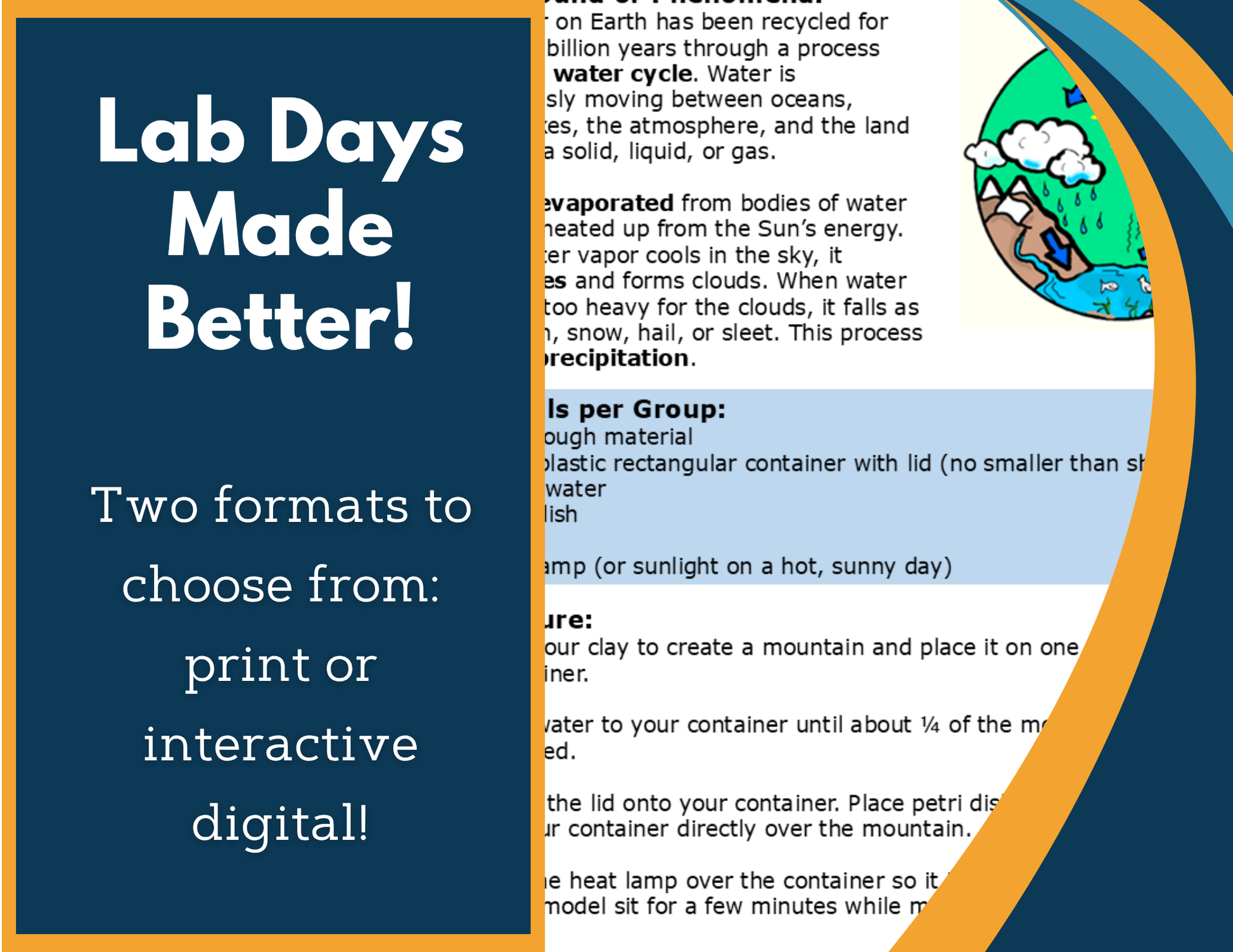 Cycling of Water Digital Inquiry Lab - NGSS MS ESS2-4