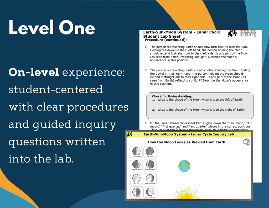 Earth Sun Moon - Lunar Cycle Digital Inquiry Lab - NGSS MS ESS1-1