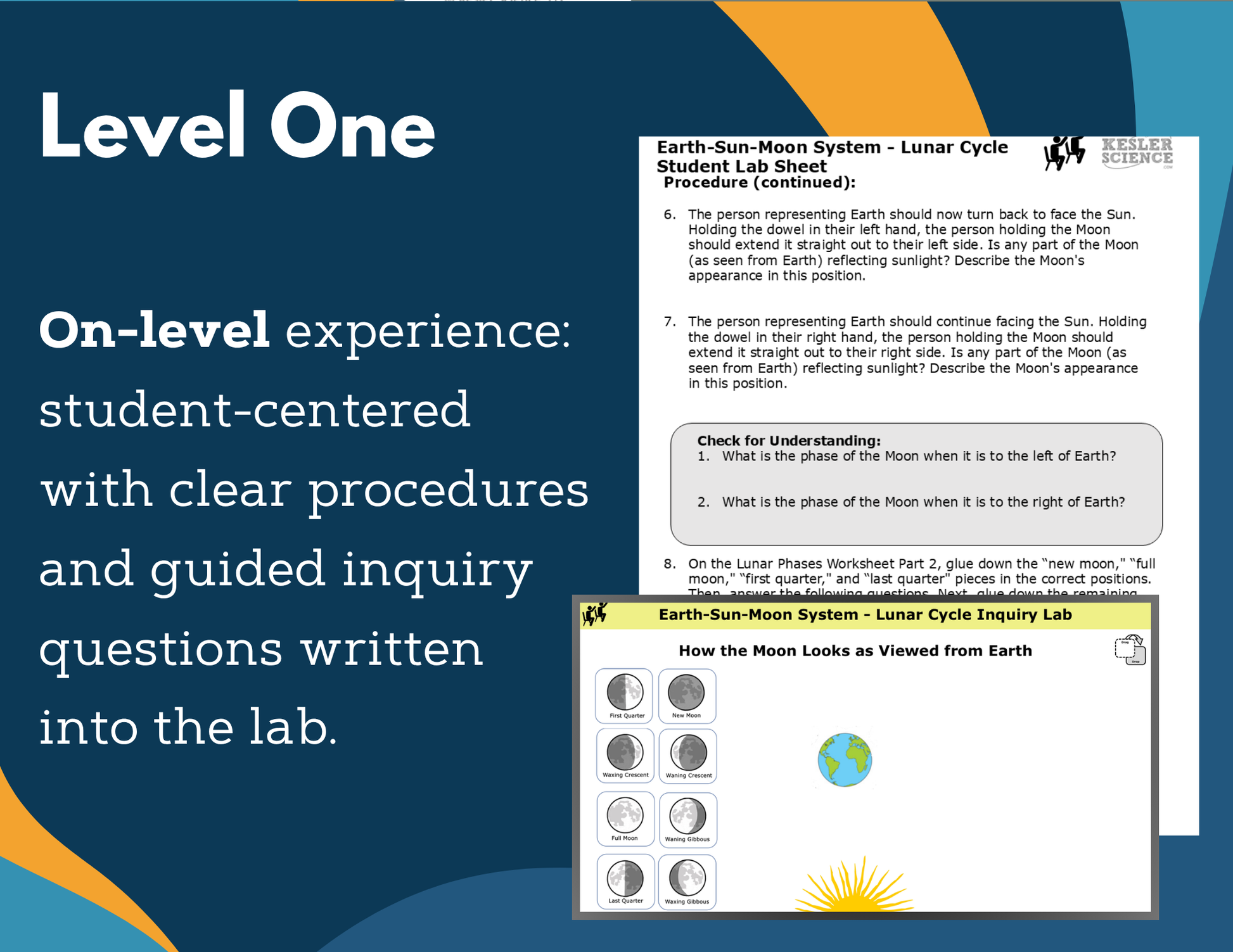 Earth Sun Moon - Lunar Cycle Digital Inquiry Lab - NGSS MS ESS1-1