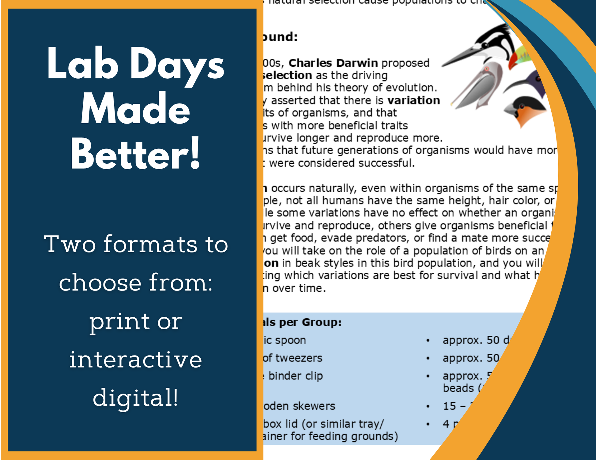 Natural Selection Digital Inquiry Lab - NGSS MS LS4-4