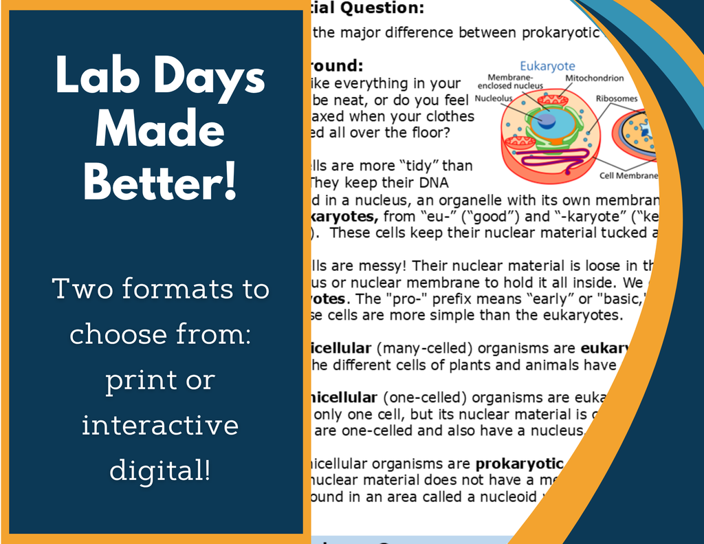 Prokaryotic & Eukaryotic Cells Digital Inquiry Lab - MS 6-8