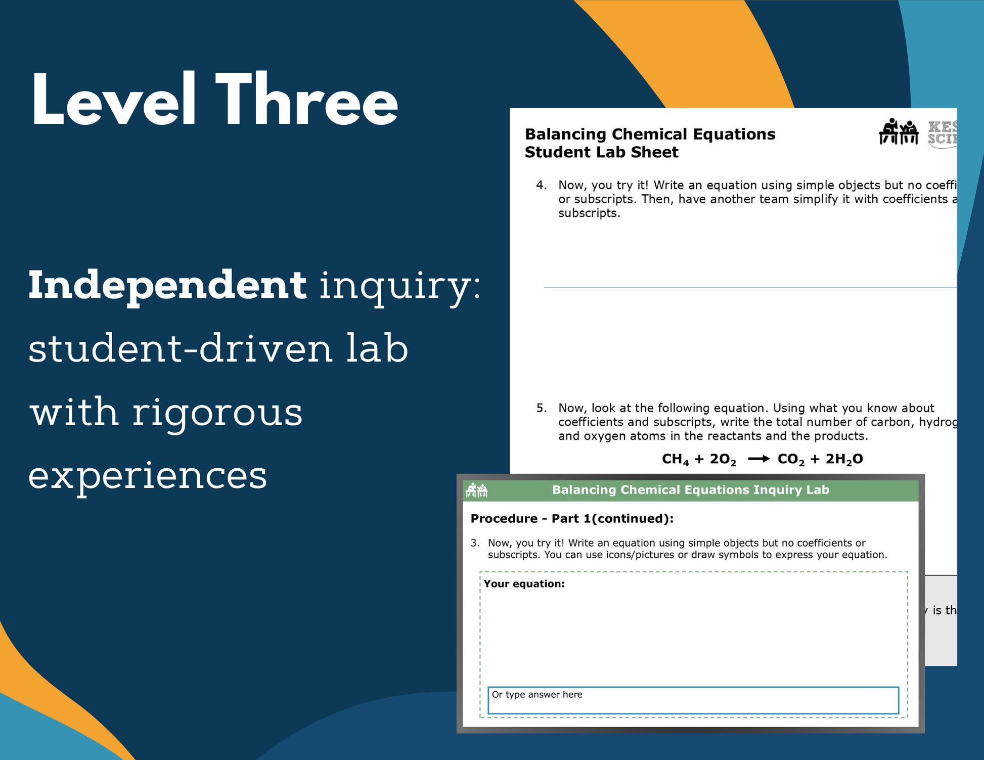 Balancing Chemical Equations Digital Inquiry Lab - MS 6-8