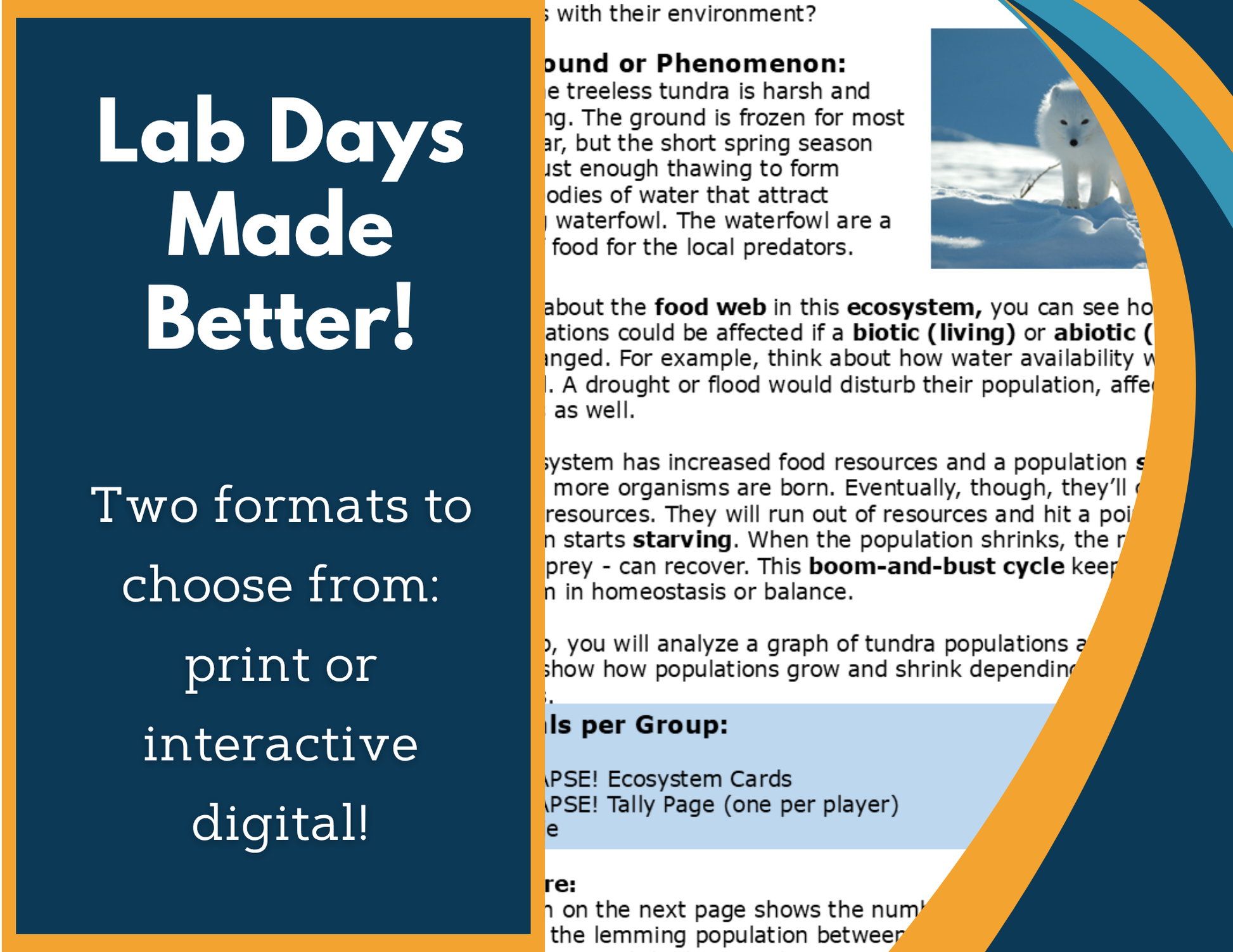 Resource Availability Digital Inquiry Lab - NGSS MS LS2-1