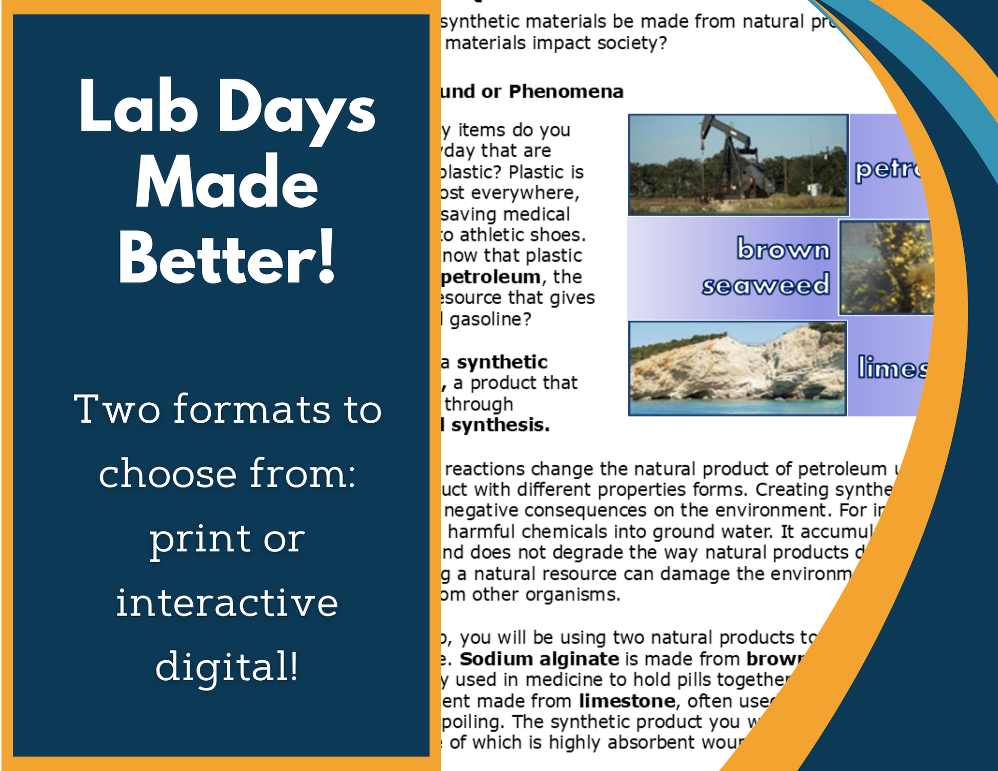 Synthetic Materials Digital Inquiry Lab - NGSS MS PS1-3