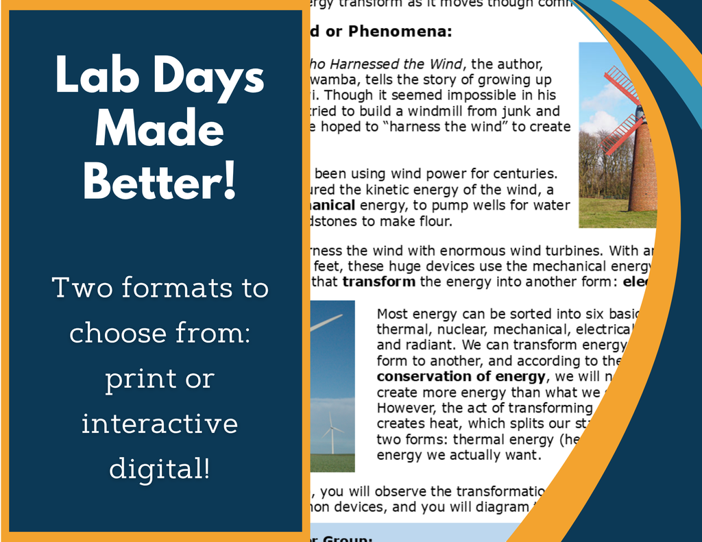 Energy Transformations Digital Inquiry Lab - MS 6-8