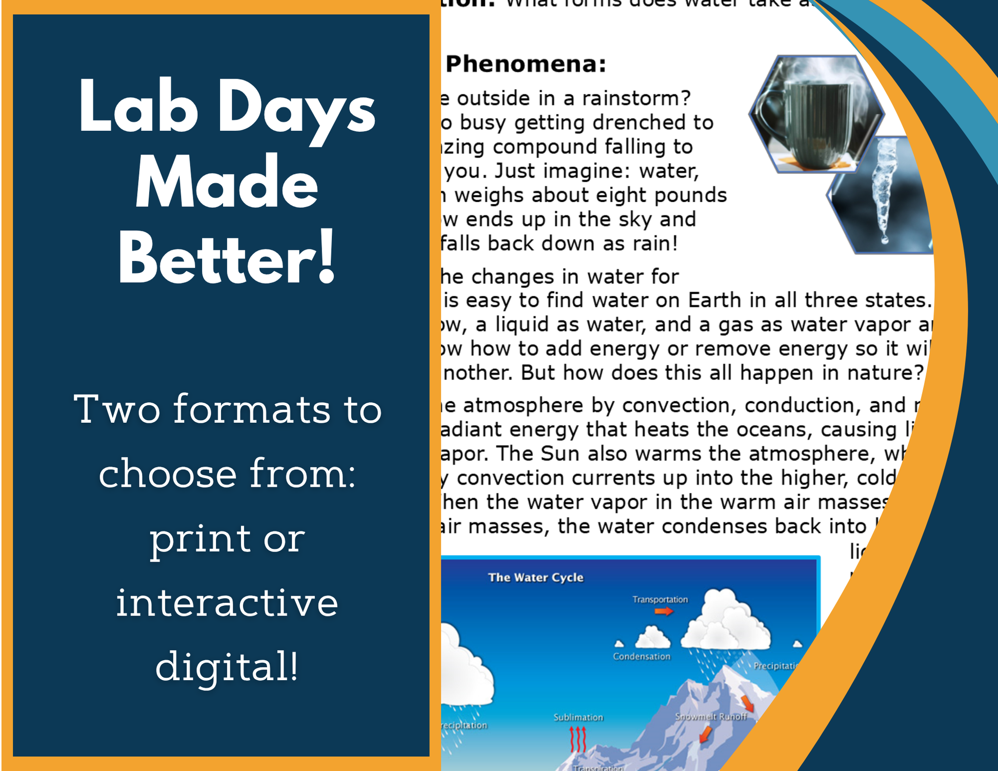 Phases of Matter in the Water Cycle Digital Inquiry Lab - MS 6-8
