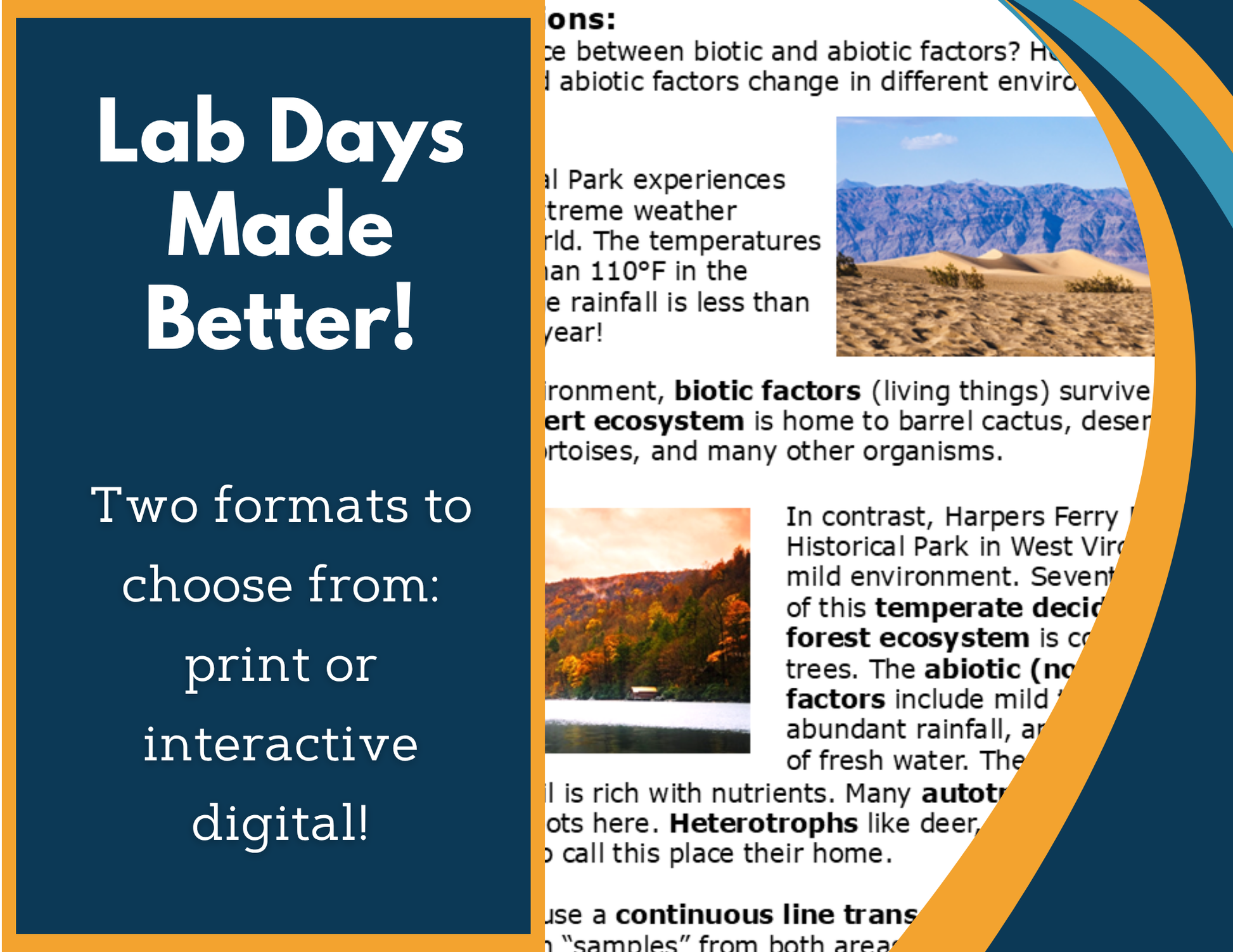 Biotic & Abiotic Factors Digital Inquiry Lab - MS 6-8