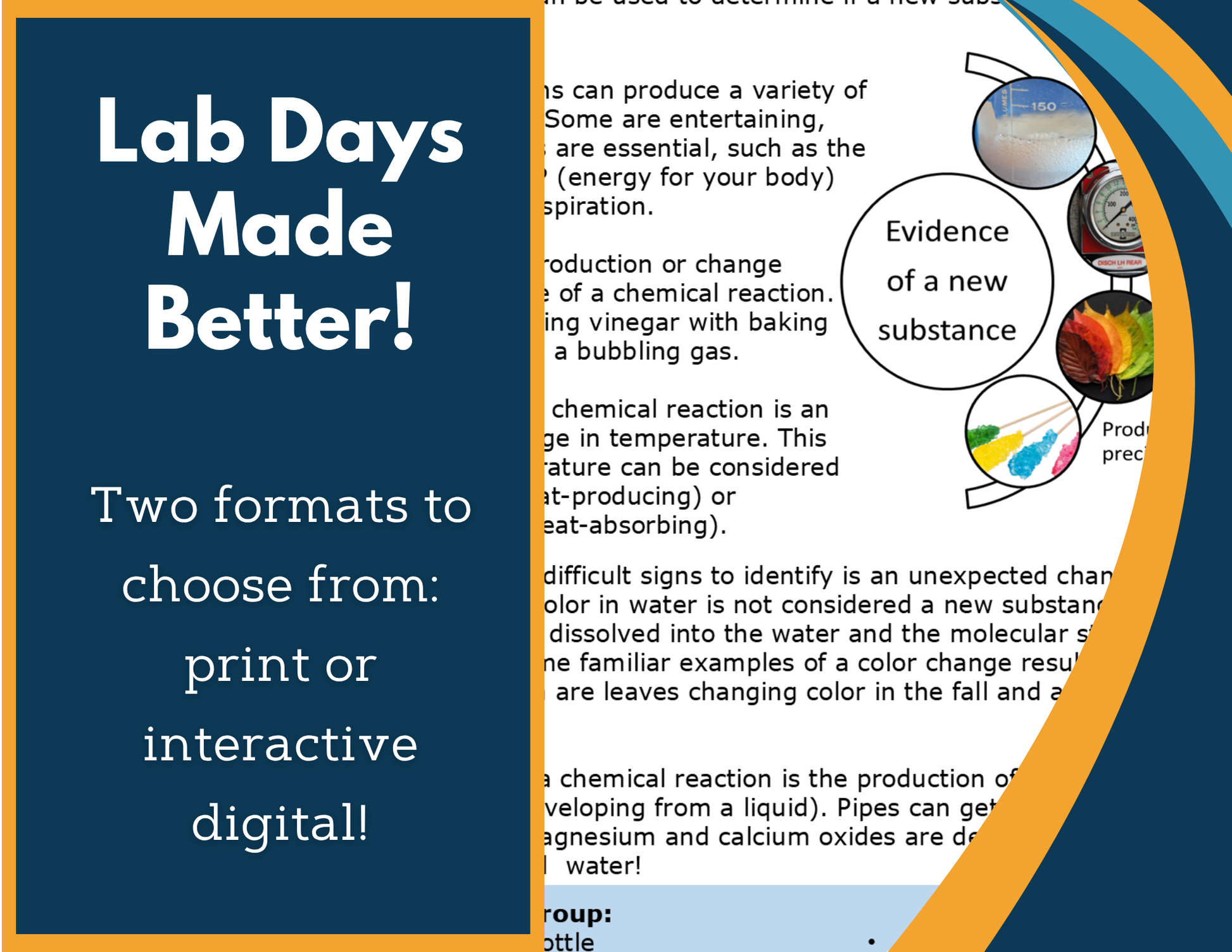 Chemical Changes Digital Inquiry Lab - MS 6-8
