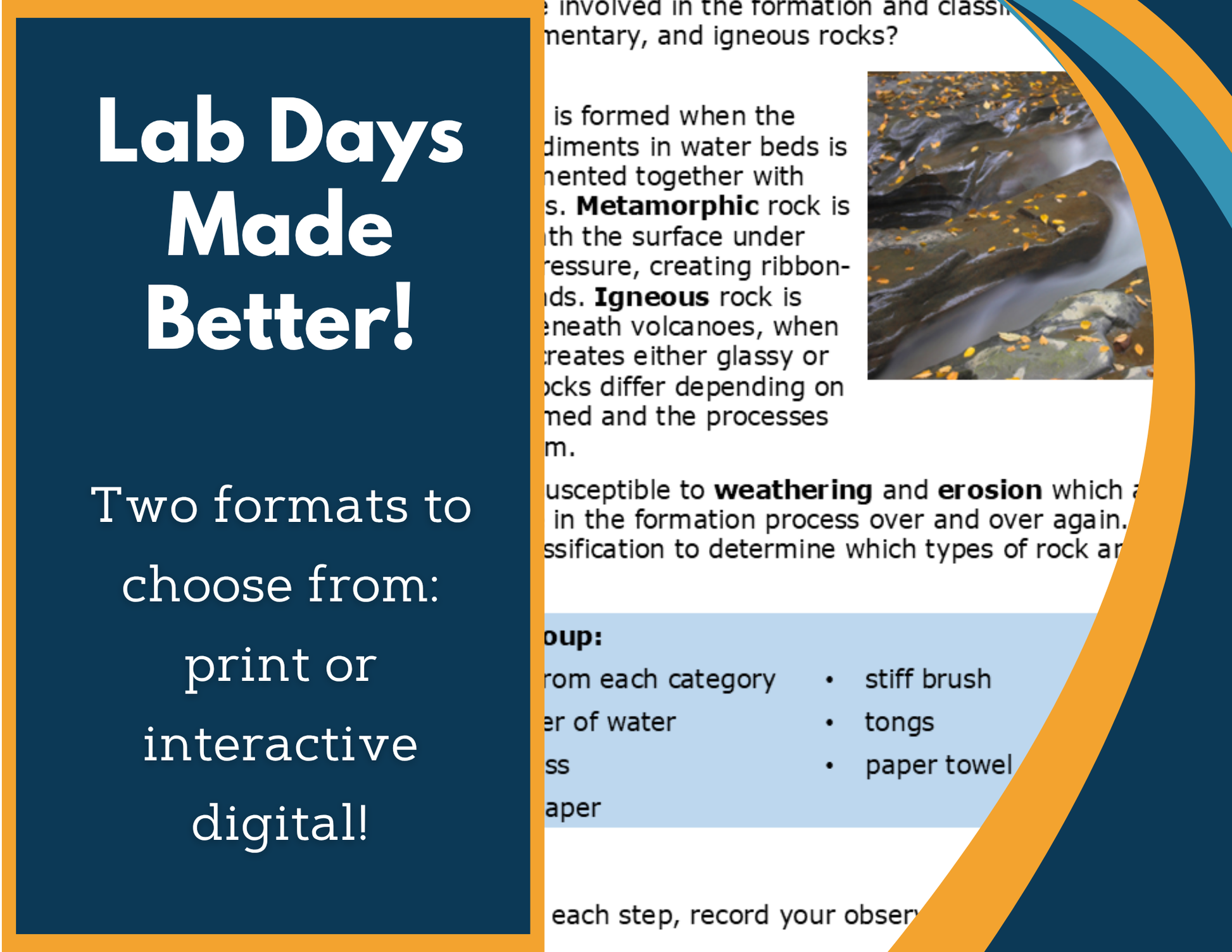 Rock Cycle Digital Inquiry Lab - MS 6-8
