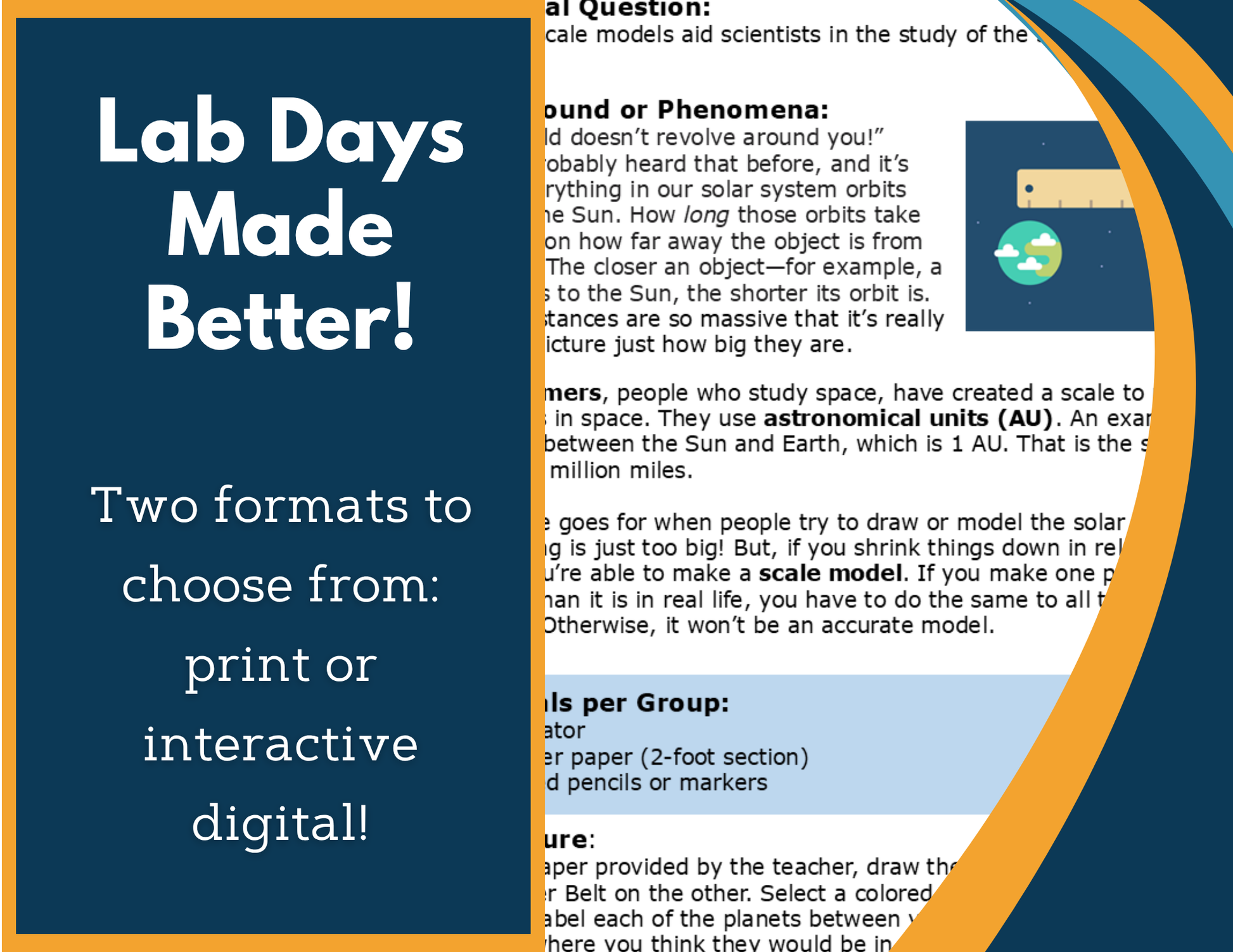 Scale Model of Solar System Digital Inquiry Lab - NGSS MS ESS1-3