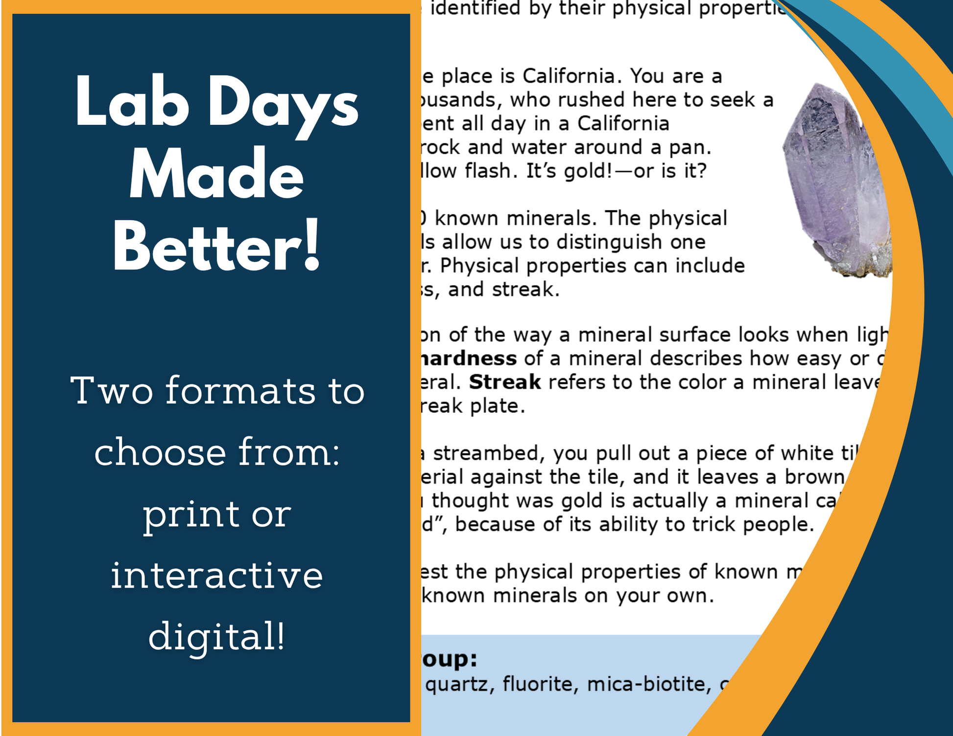 Properties of Minerals Digital Inquiry Lab - MS 6-8