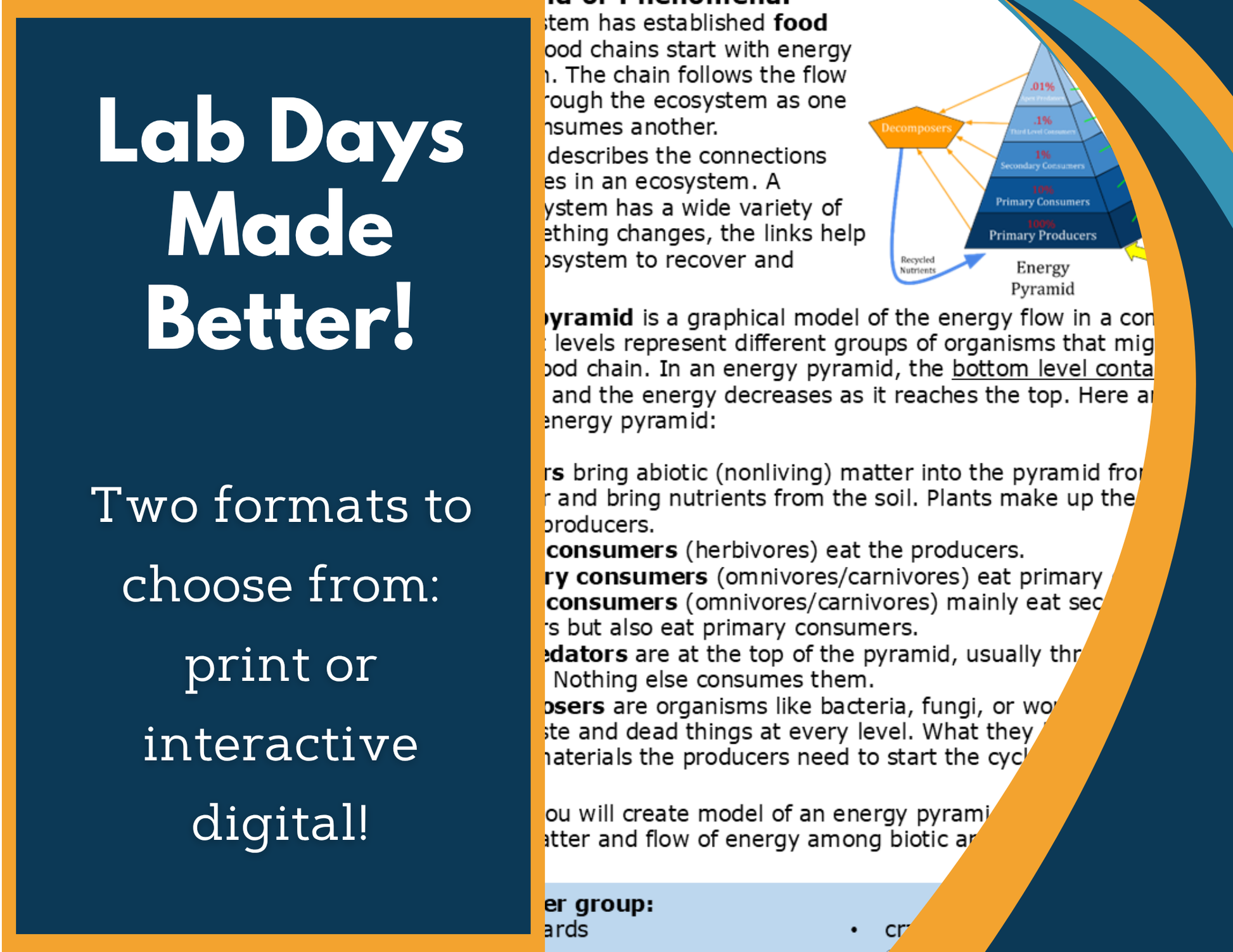 Matter & Energy in Ecosystems Digital Inquiry Lab - NGSS MS LS2-3