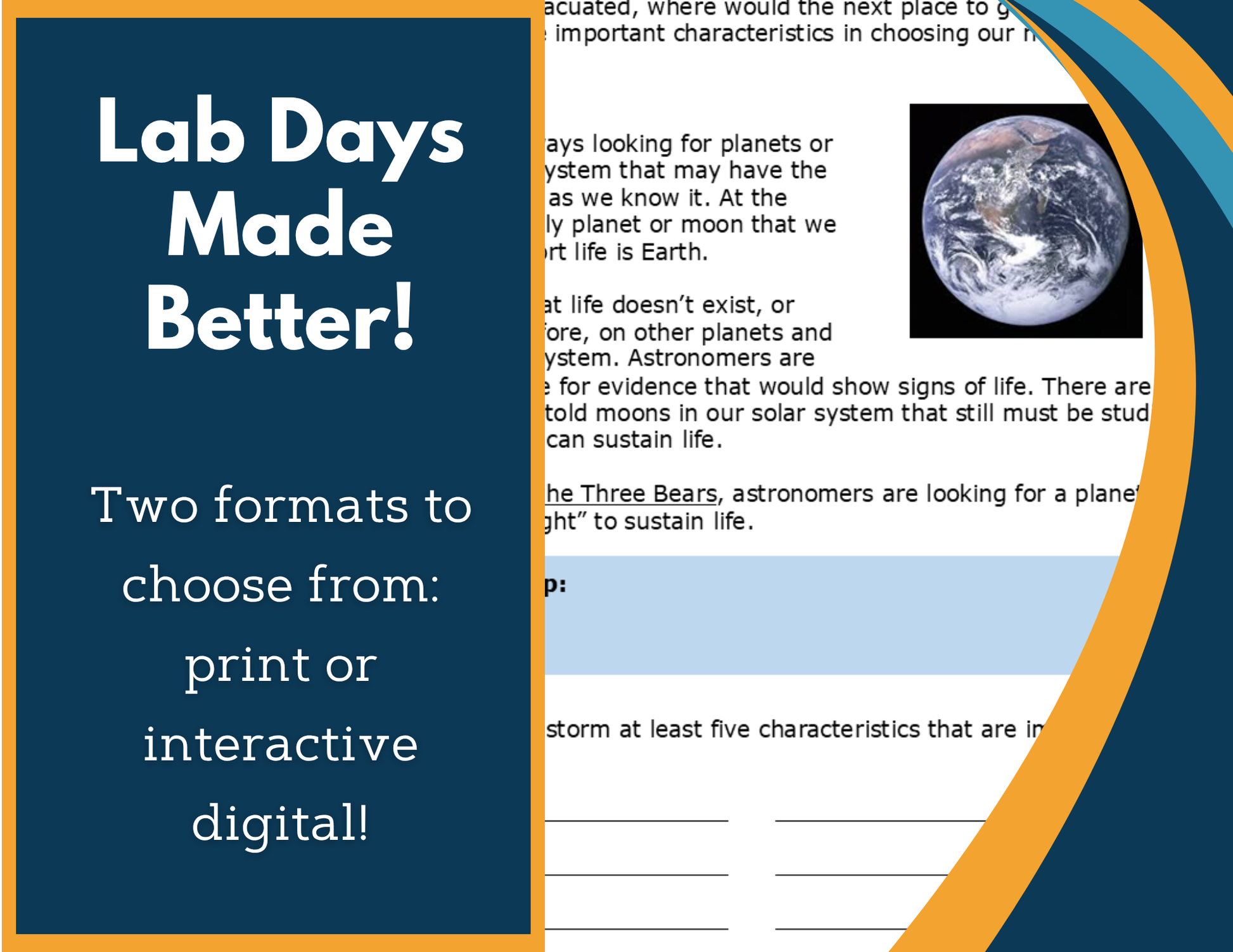 Conditions for Life to Exist Digital Inquiry Lab - MS 6-8
