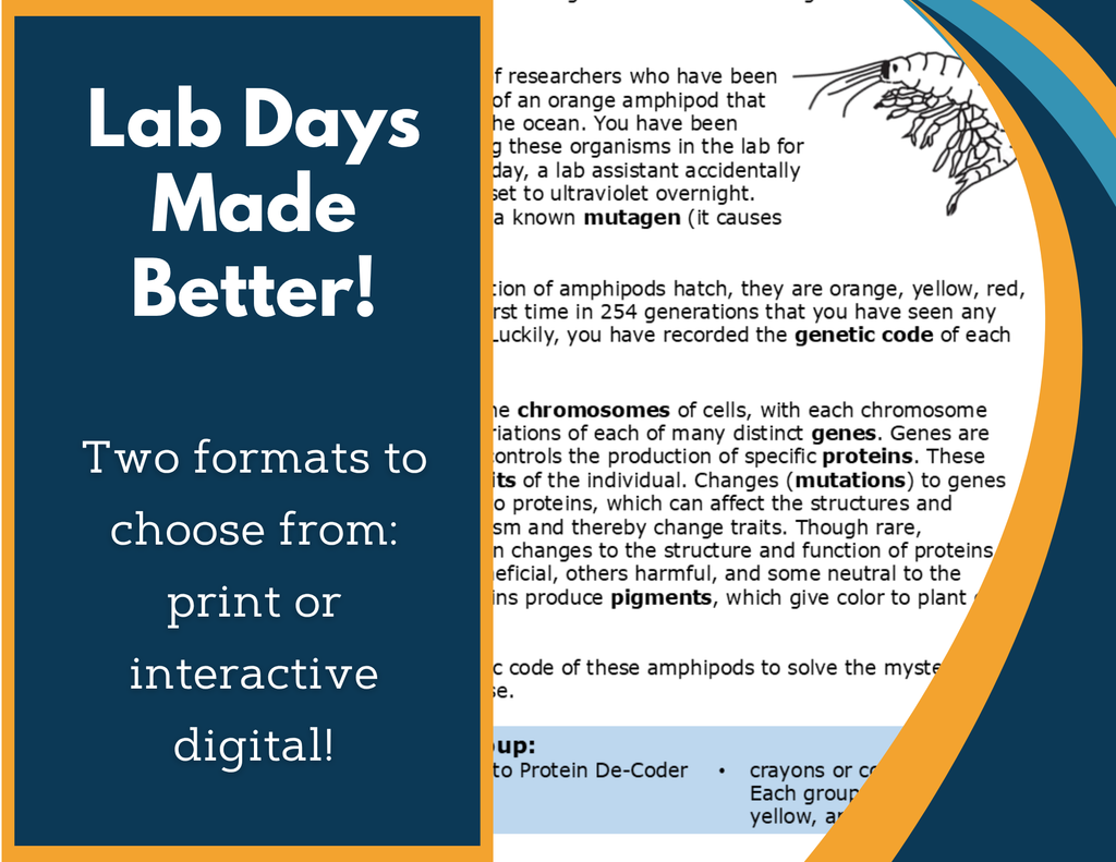 Mutations Digital Inquiry Lab &  - NGSS MS LS3-1