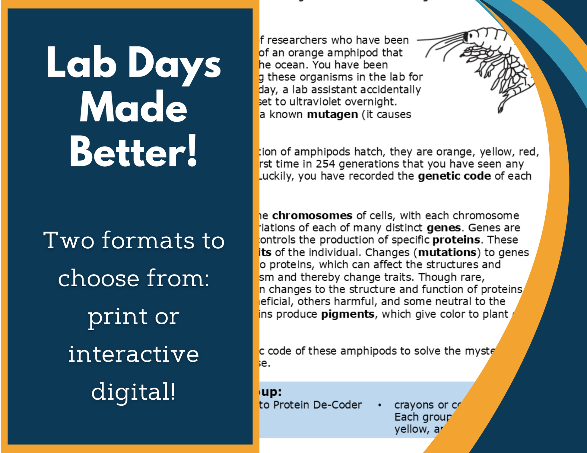 Mutations Digital Inquiry Lab &  - NGSS MS LS3-1