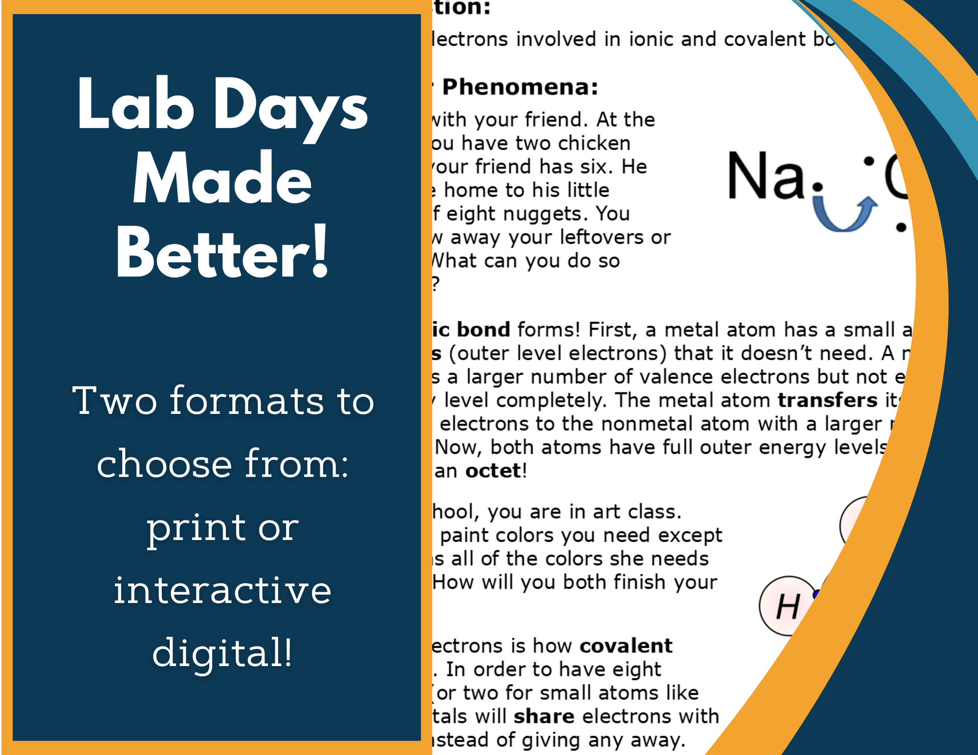 Chemical Bonding Digital Inquiry Lab - MS 6-8
