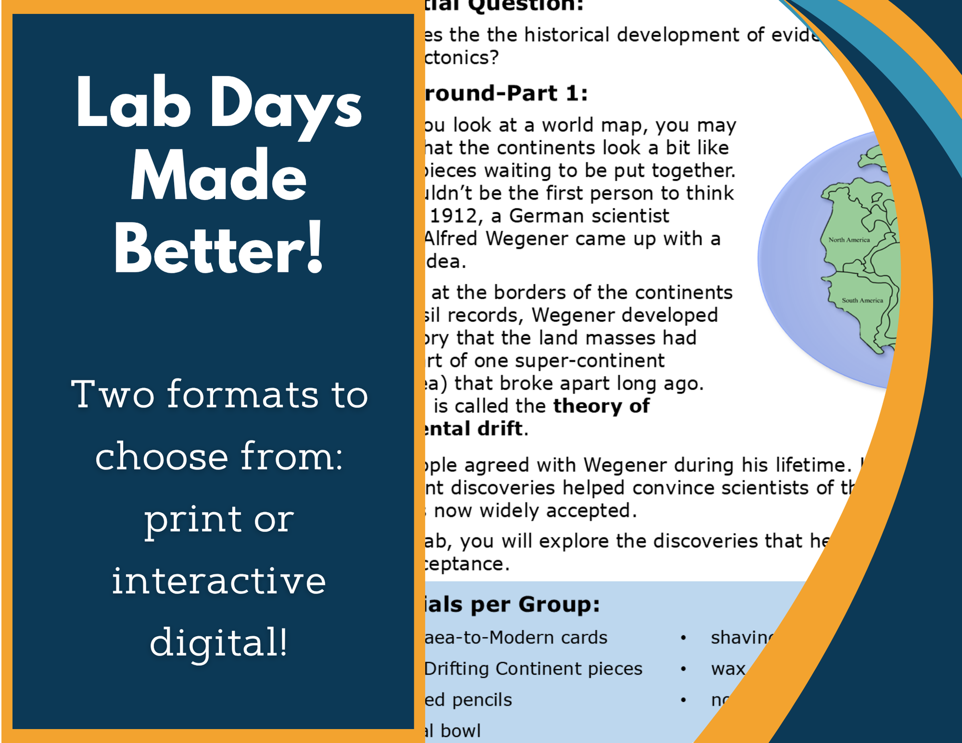 Continental Drift Digital Inquiry Lab - MS 6-8