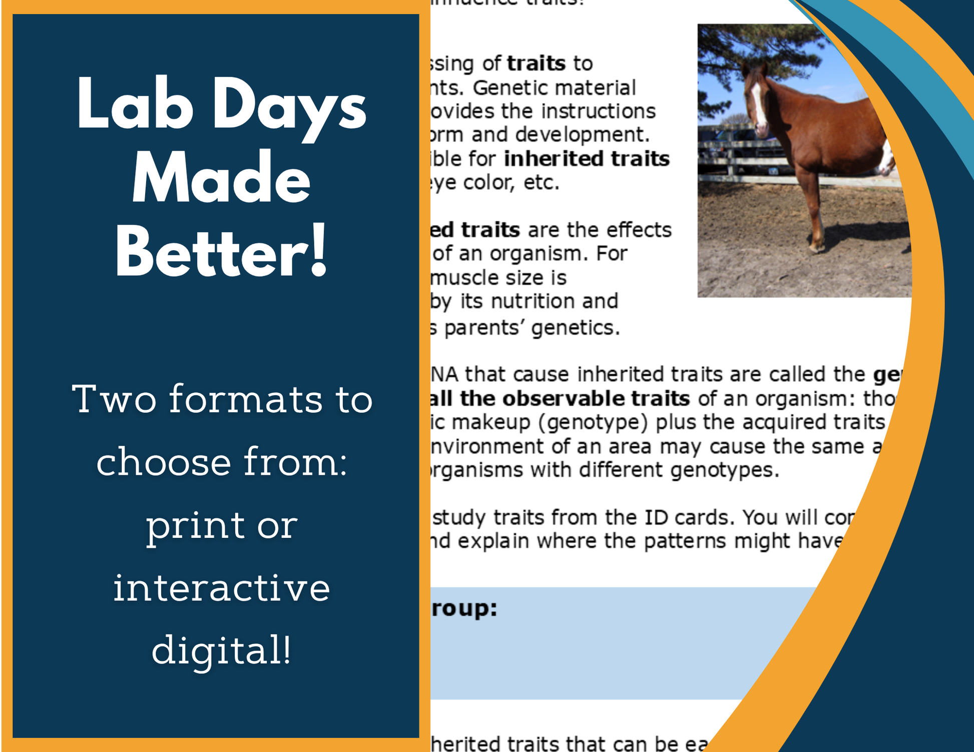 Genetics Digital Inquiry Lab - MS 6-8