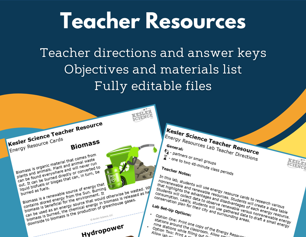 Energy Resources Digital Inquiry Lab - MS 6-8