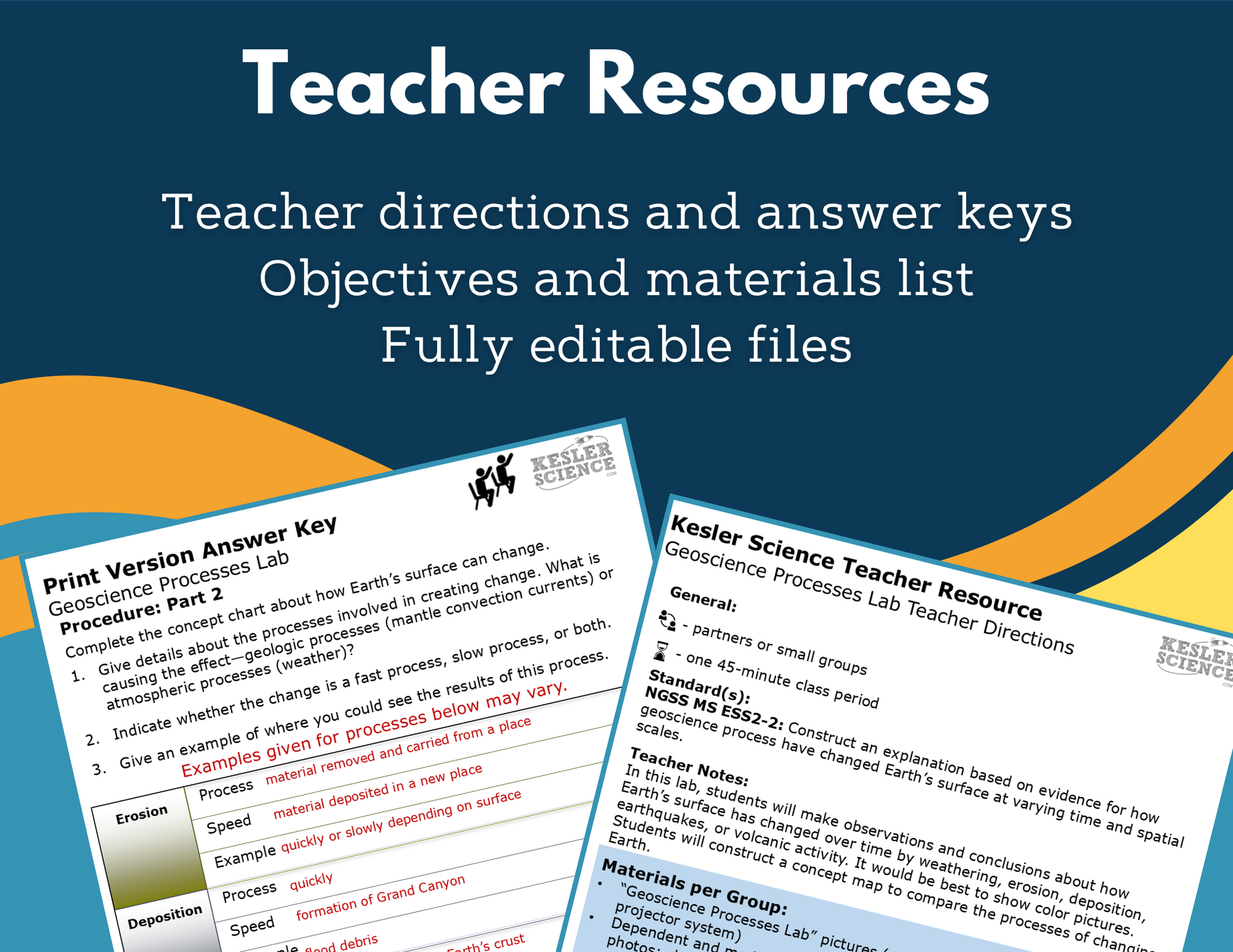 Geoscience Processes Digital Inquiry Lab - NGSS MS ESS2-2