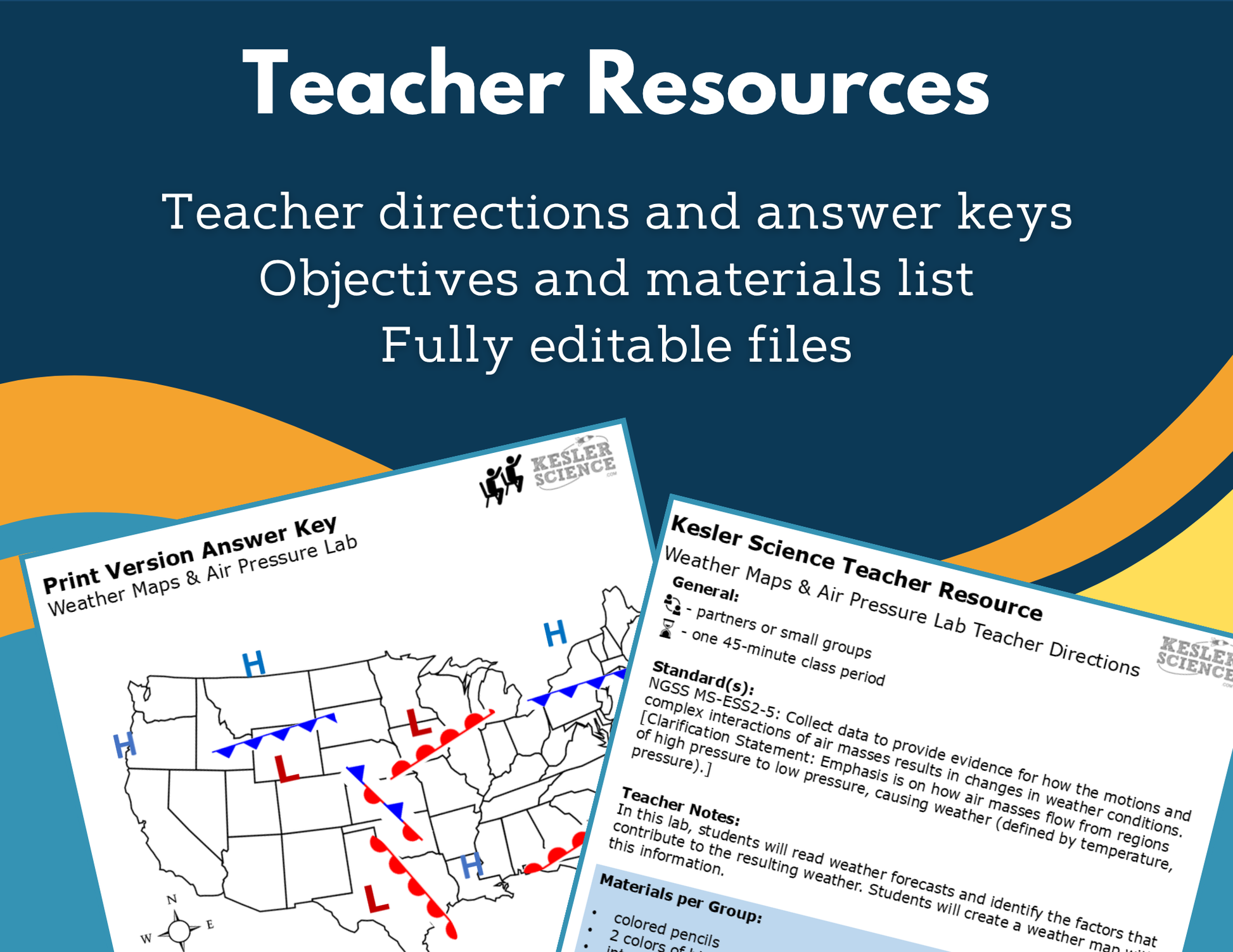 Weather Maps & Air Pressure Digital Inquiry Lab - NGSS MS ESS2-5