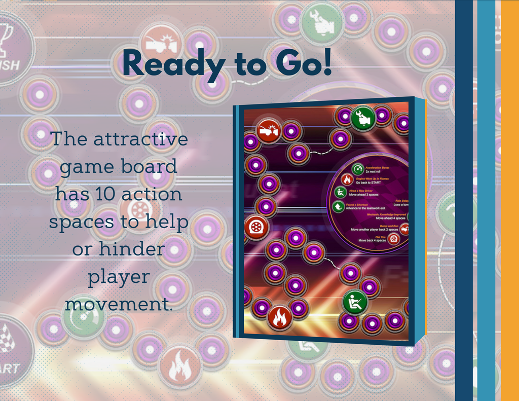 Force & Motion-themed Game Board with Editable Cards