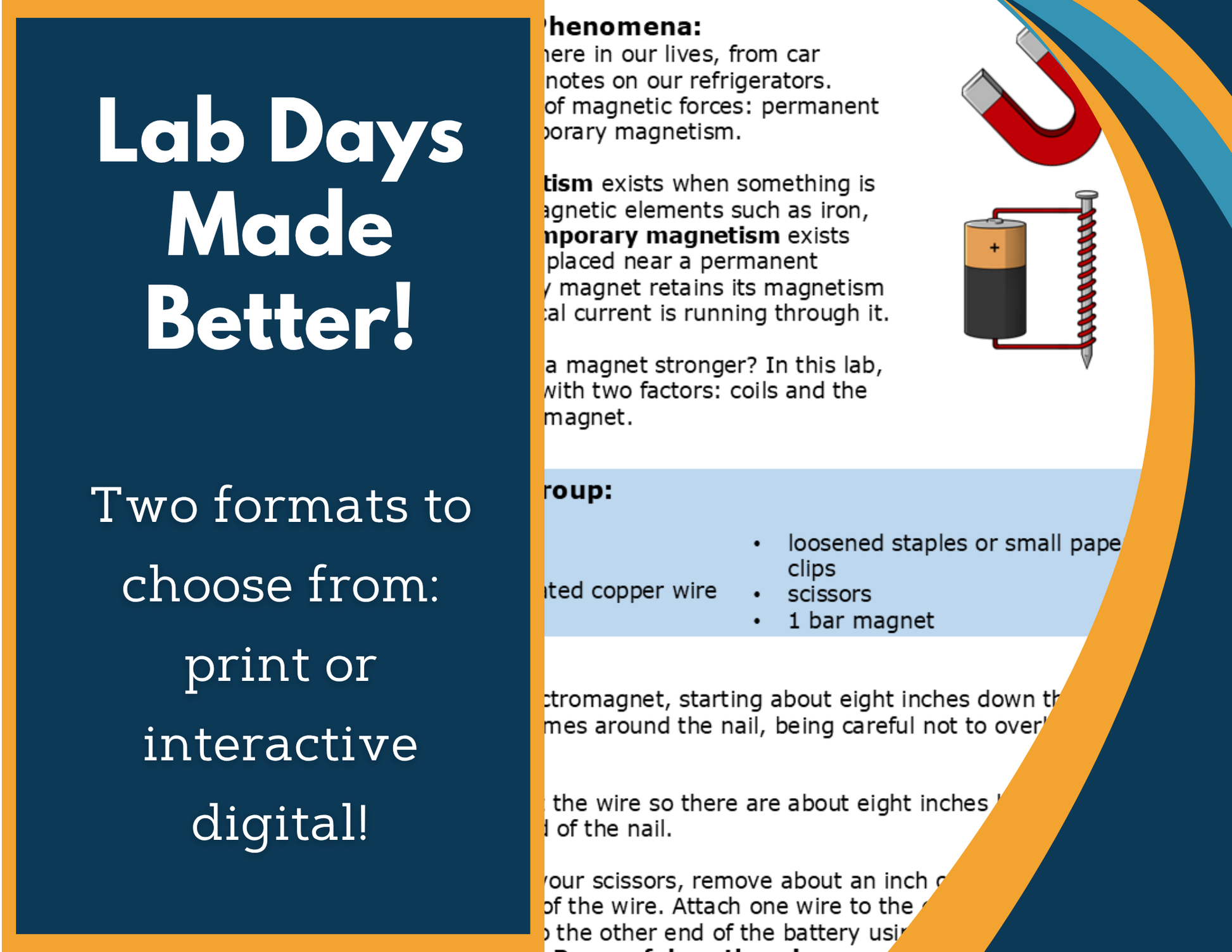 Electric & Magnetic Force Strength Digital Inquiry Lab - NGSS MS PS2-3