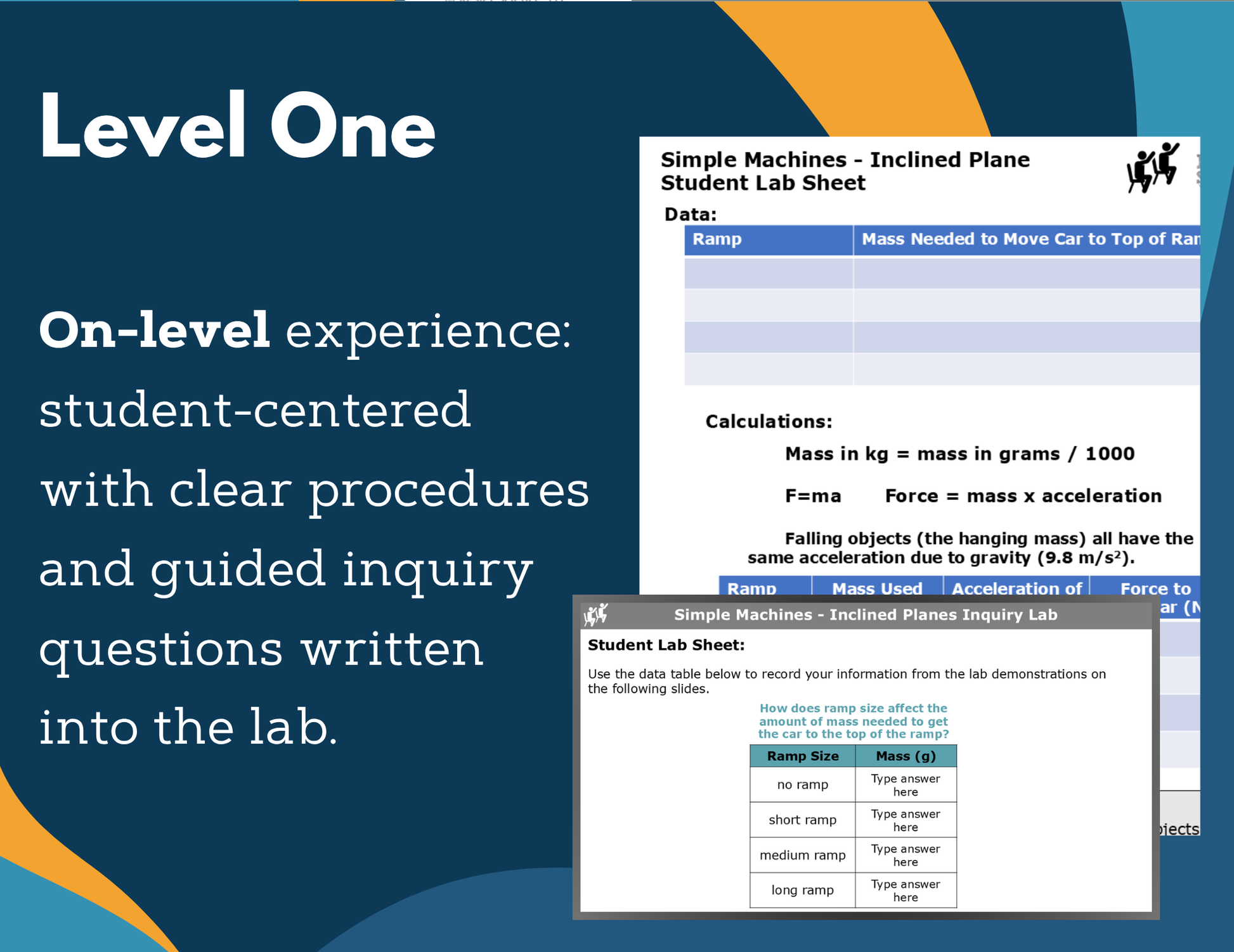 Simple Machines, Inclined Planes Digital Inquiry Lab - MS 6-8