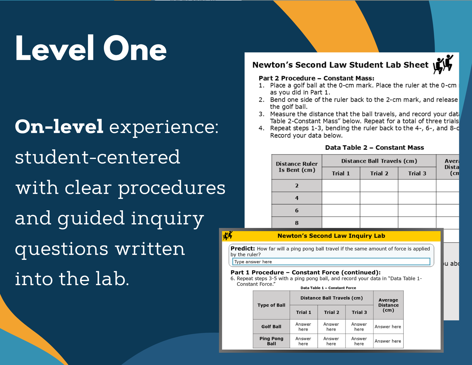 Newton's Second Law Digital Inquiry Lab - NGSS MS PS2-2