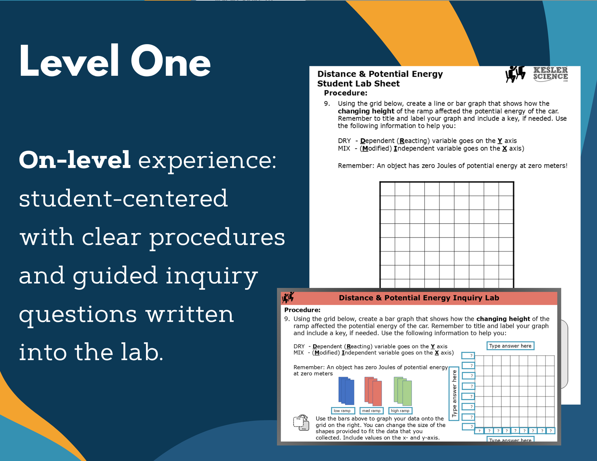 Distance & Potential Energy Digital Inquiry Lab - NGSS MS PS3-2