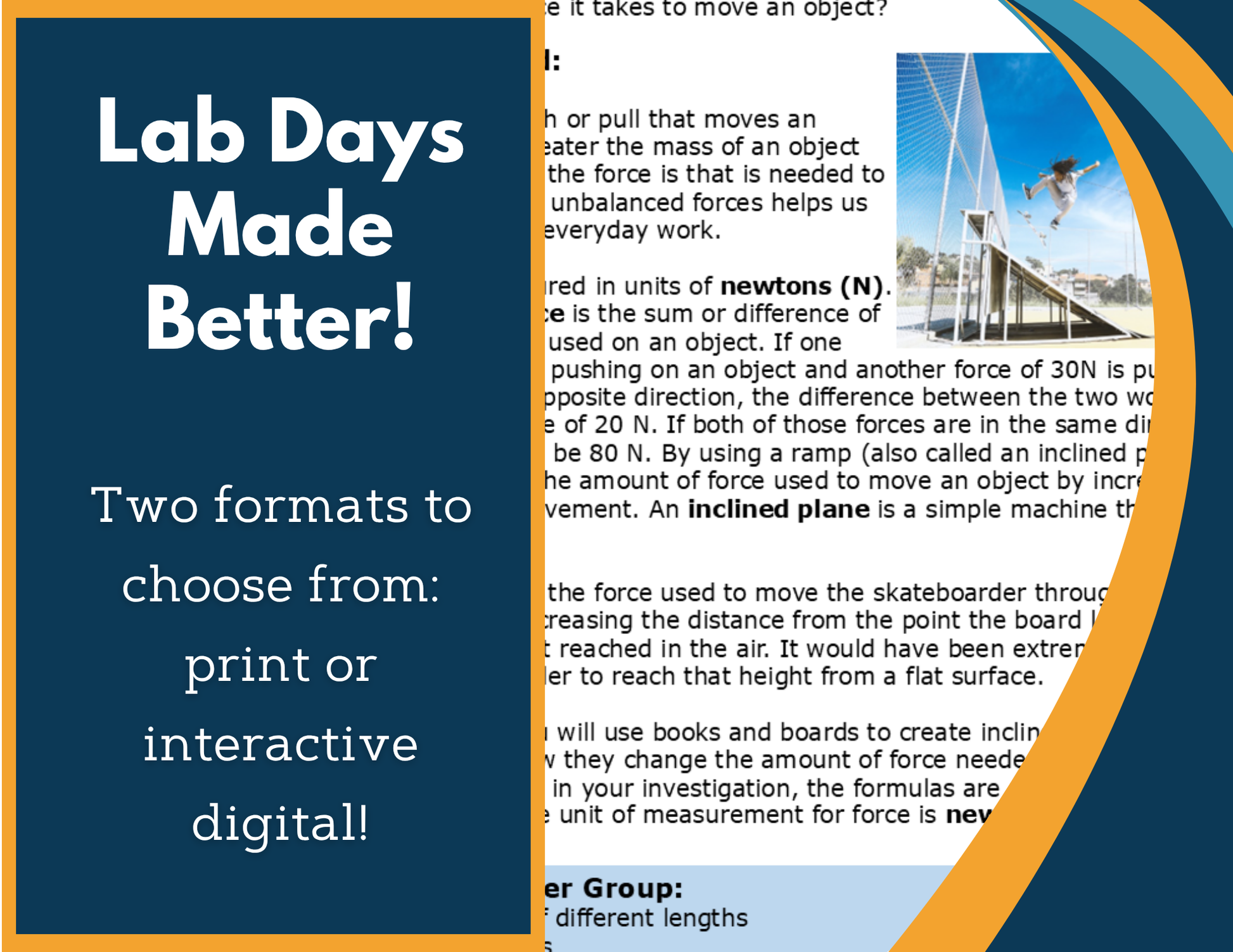 Simple Machines, Inclined Planes Digital Inquiry Lab - MS 6-8