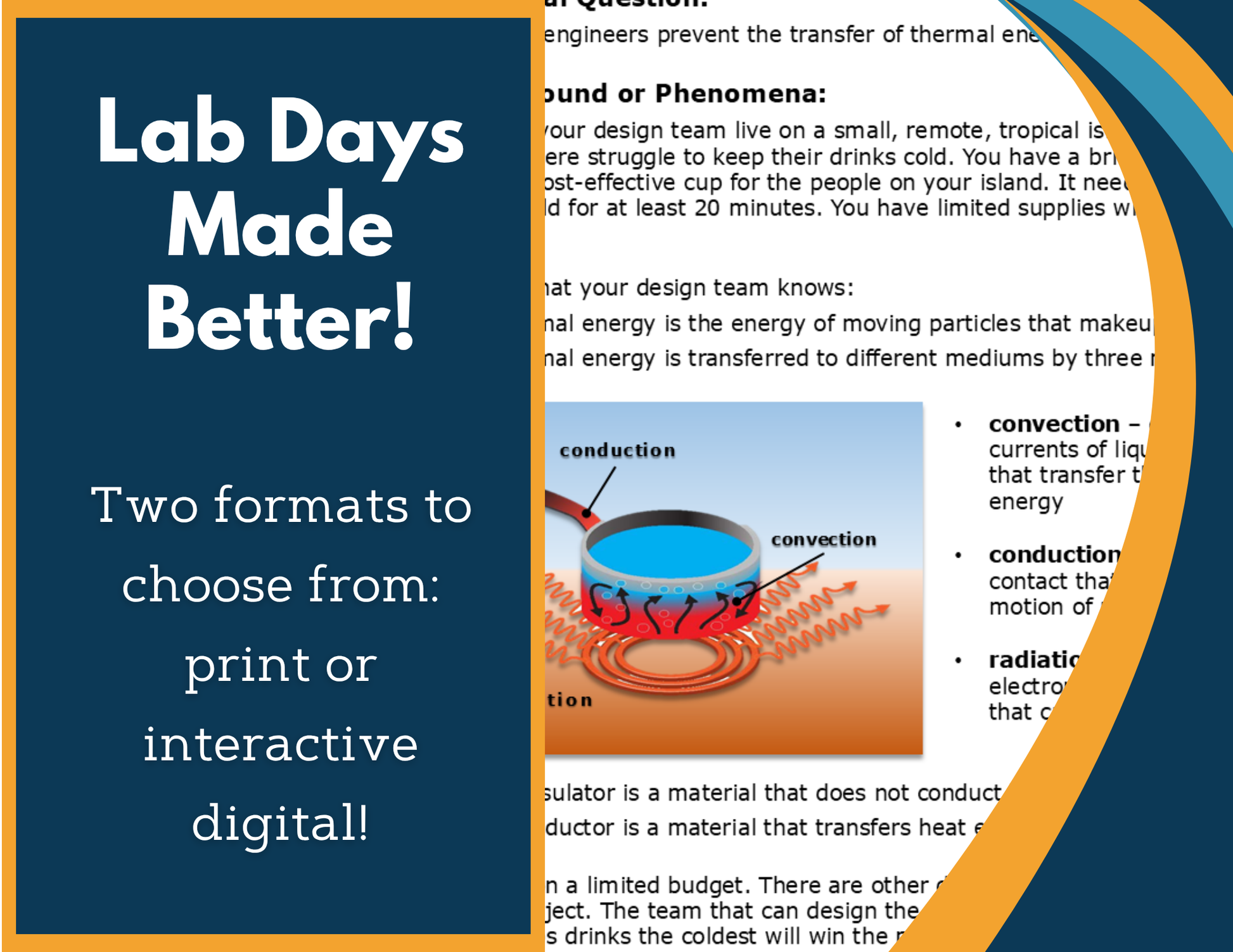 Thermal Energy Transfer Digital Inquiry Lab - NGSS MS PS3-3