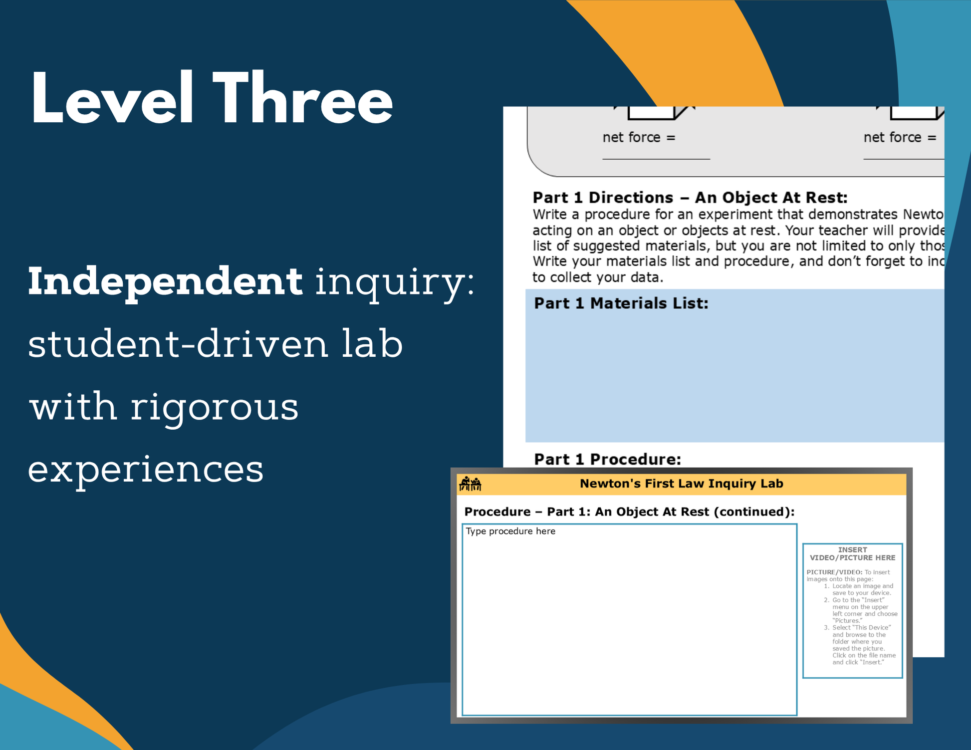Newton's First Law Digital Inquiry Lab - MS 6-8