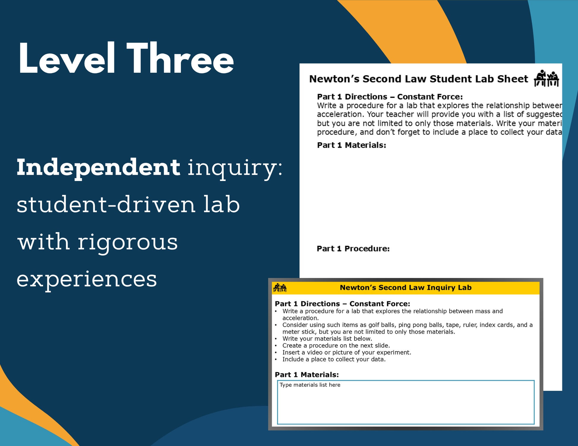 Newton's Second Law Digital Inquiry Lab - NGSS MS PS2-2