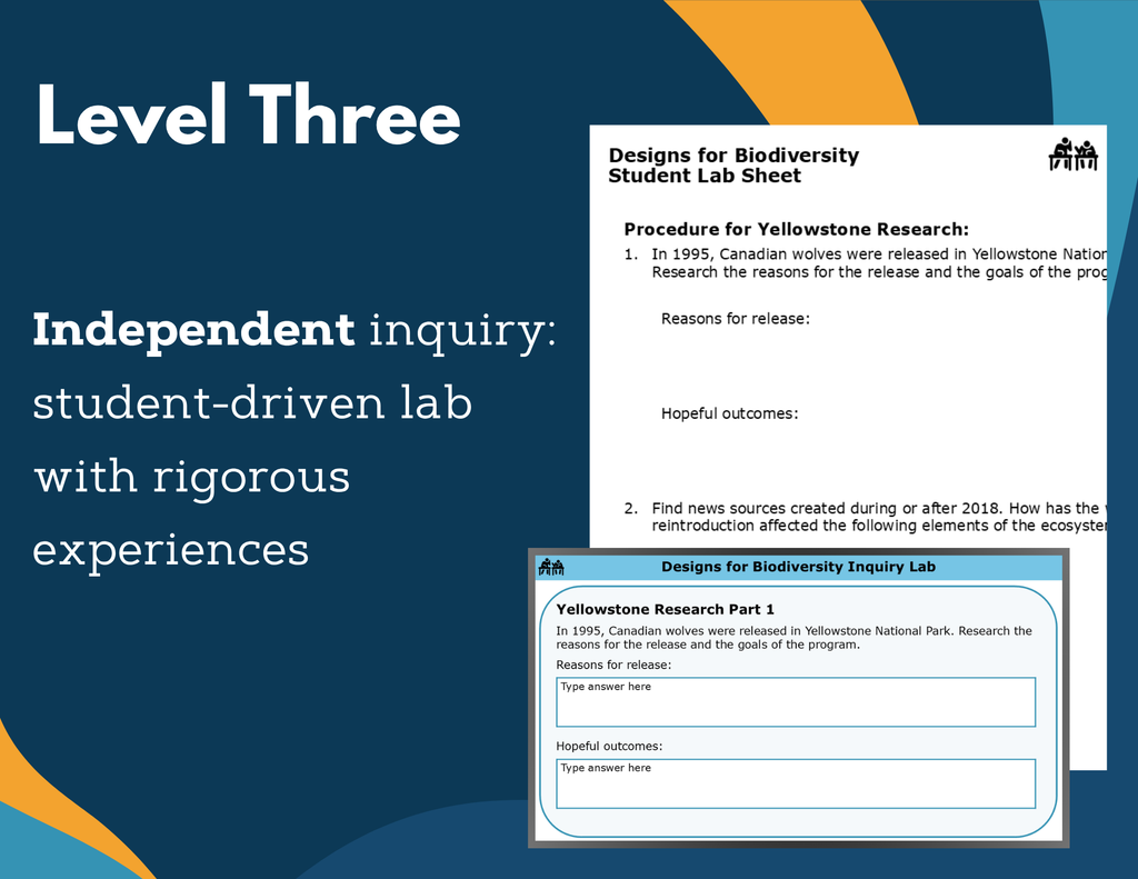 Designs for Biodiversity Digital Inquiry Lab - NGSS MS LS2-5