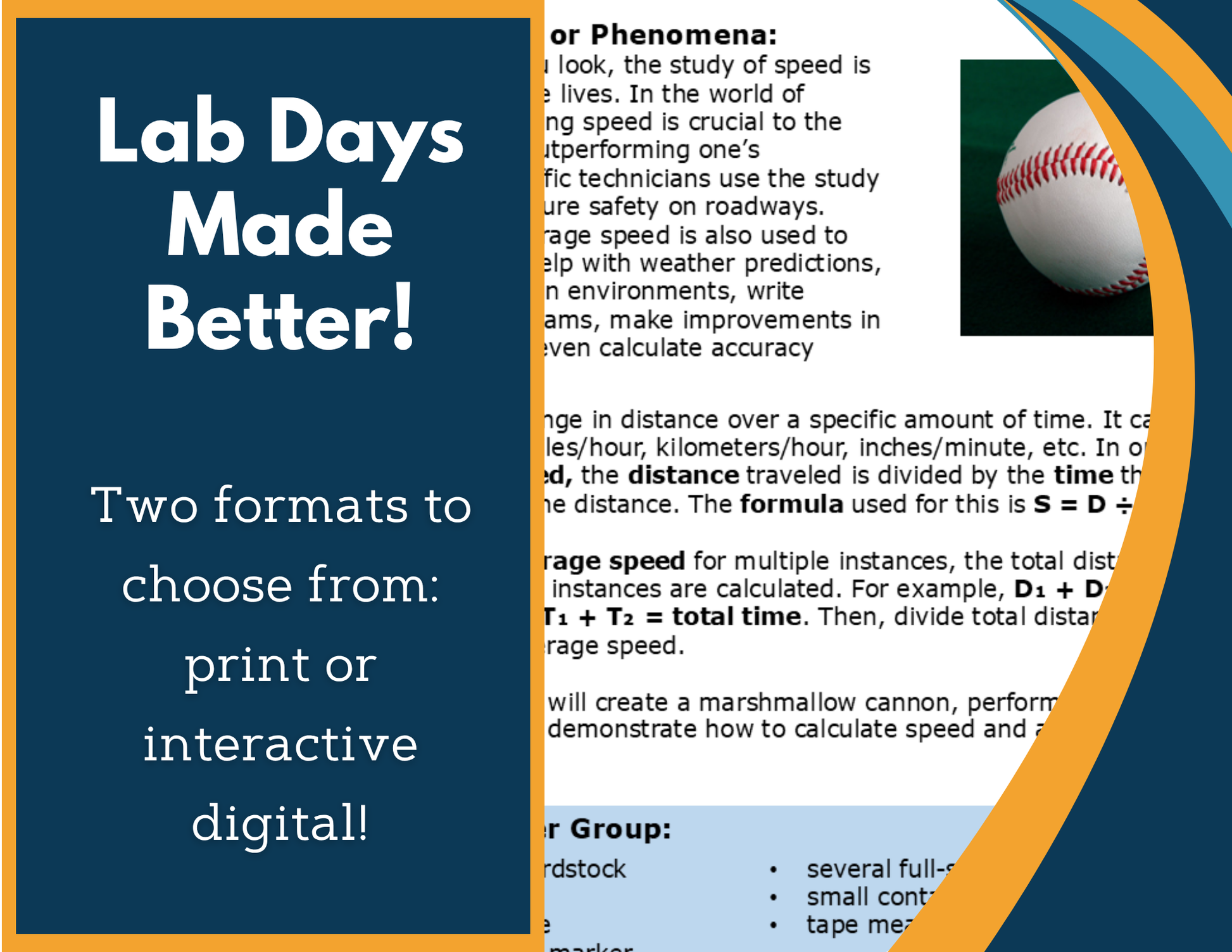 Average Speed Digital Inquiry Lab - MS 6-8