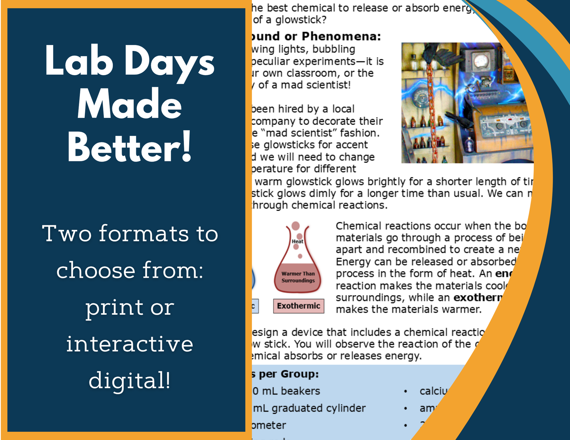 Endothermic & Exothermic Digital Inquiry Lab - NGSS MS PS1-6