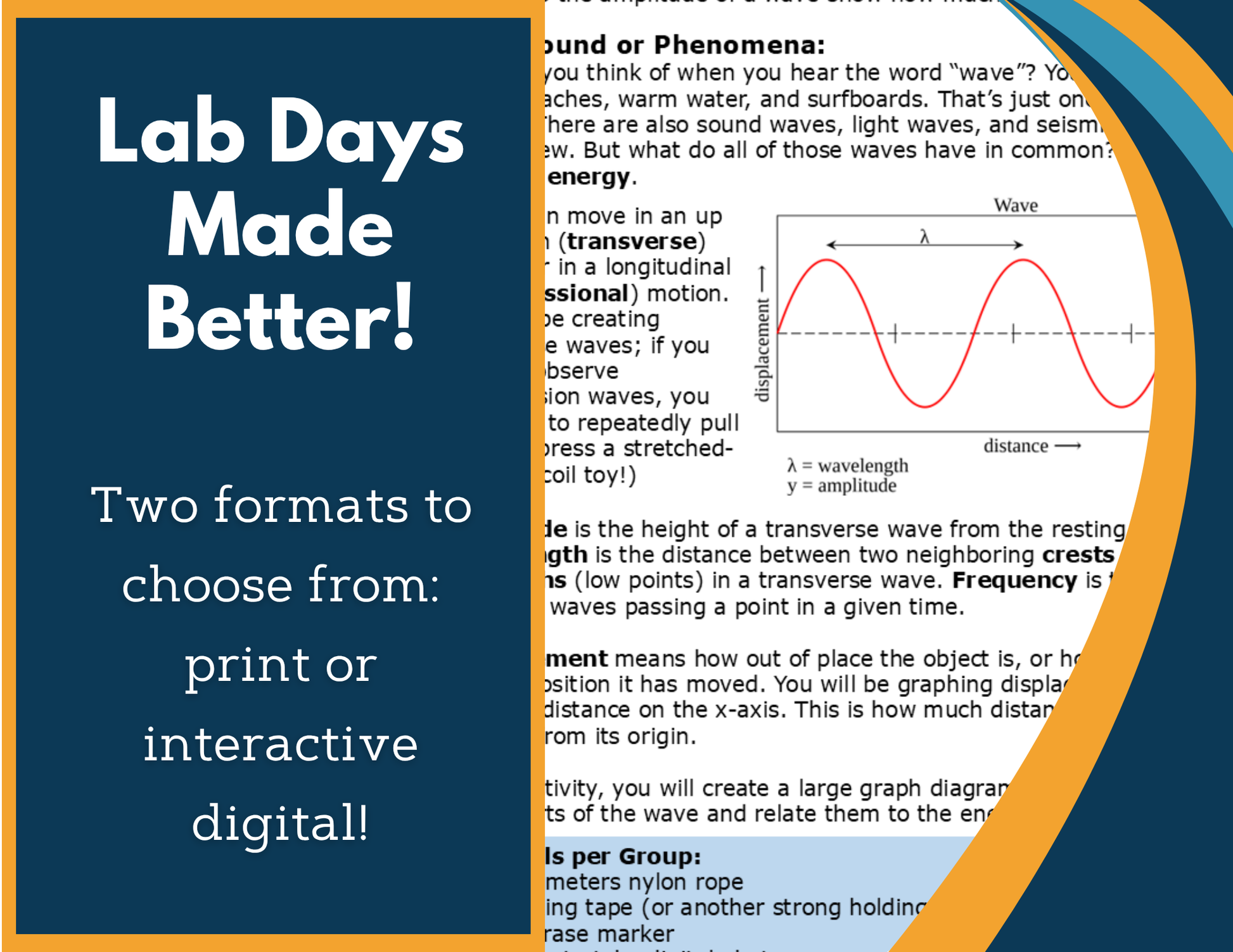 Waves & Energy Digital Inquiry Lab - NGSS MS PS4-1