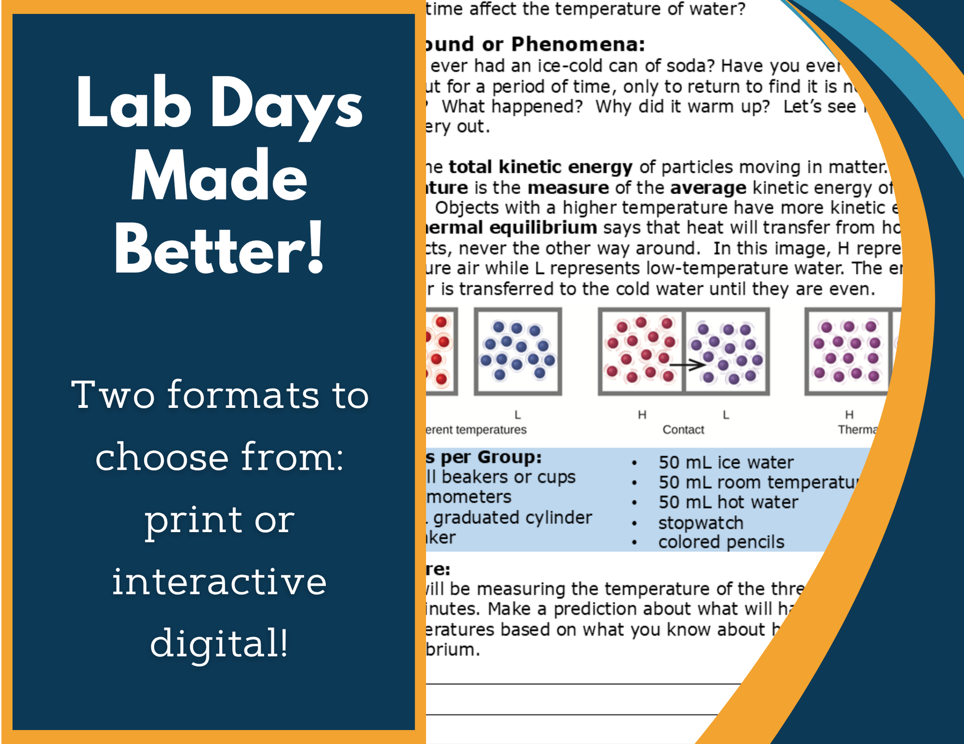Investigating Thermal Energy Digital Inquiry Lab - NGSS MS PS1-4