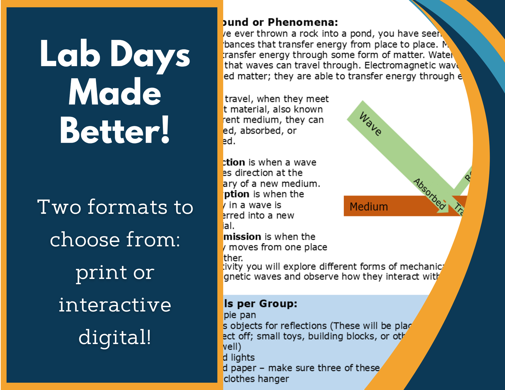 Wave Transmission Digital Inquiry Lab - NGSS MS PS4-2