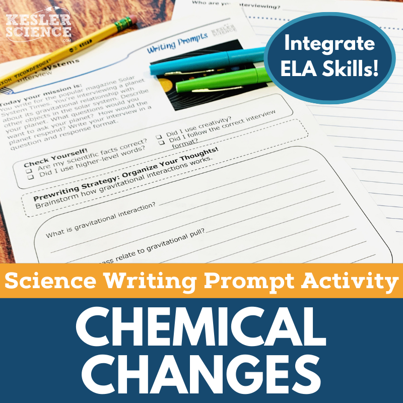 Writing Prompts - Chemical Changes - MS 6-8