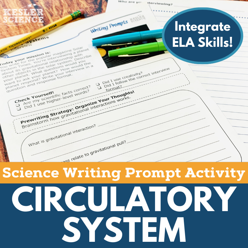 Writing Prompts - Circulatory System - MS 6-8