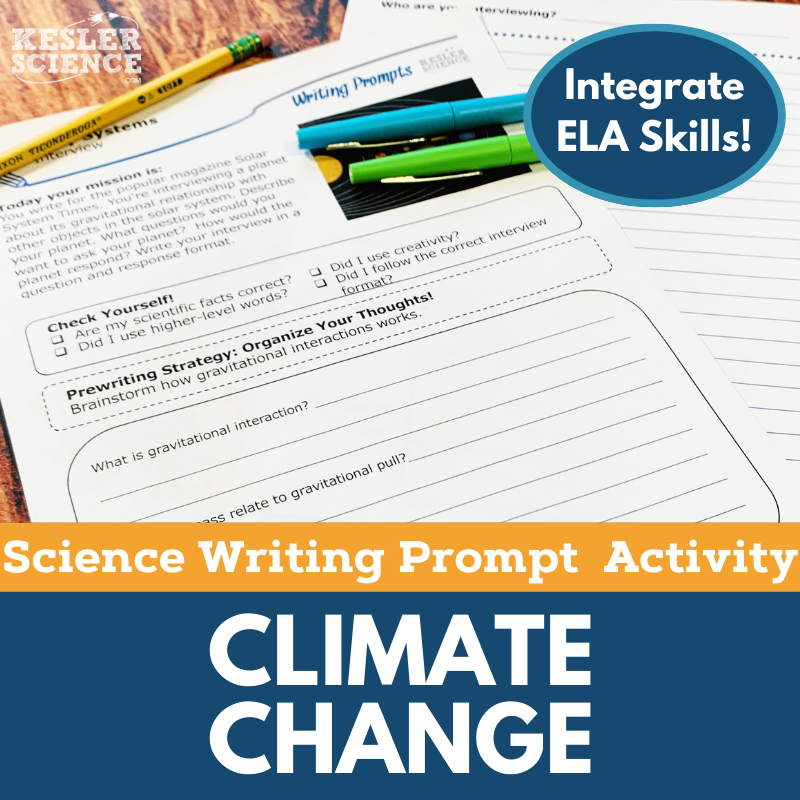Writing Prompts - Climate Change - MS 6-8 NGSS