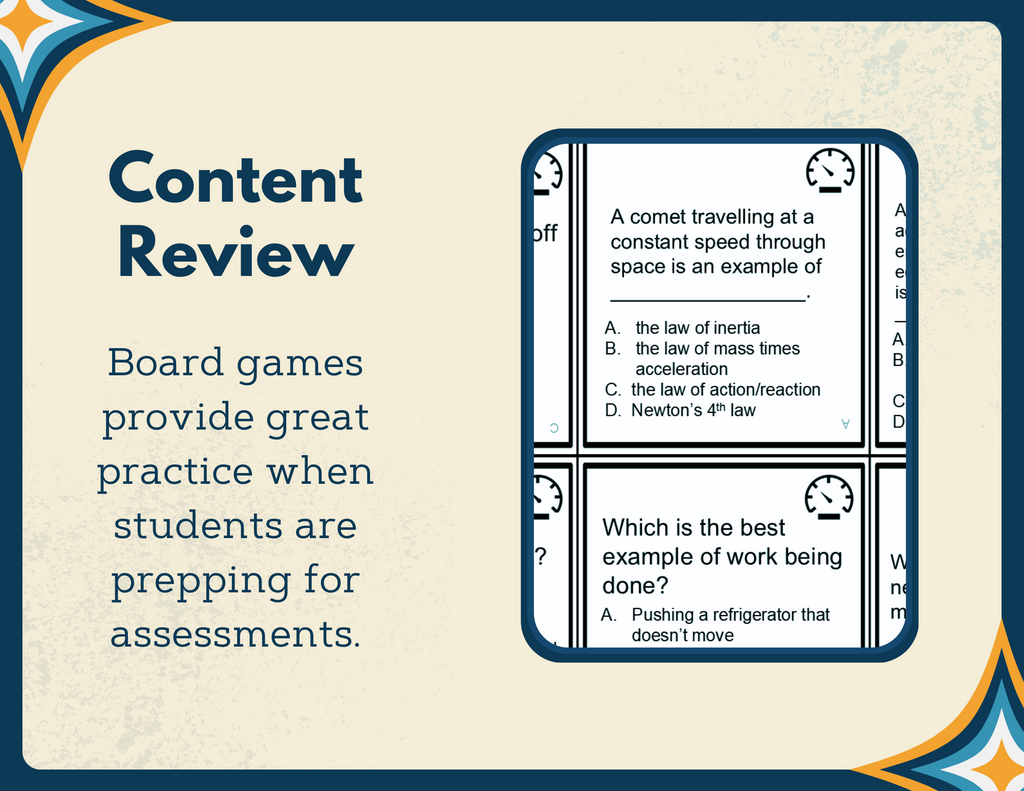Force & Motion-themed Board Game & Cards with Differentiated Card Sets - MS 6-8