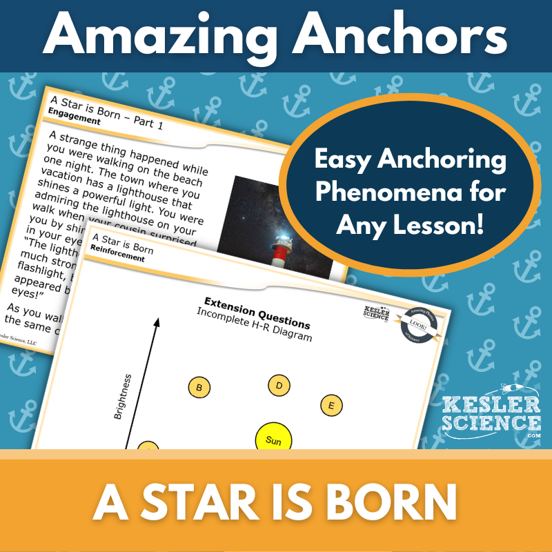 Amazing Anchors H-R Diagram (A Star is Born) - MS 6-8